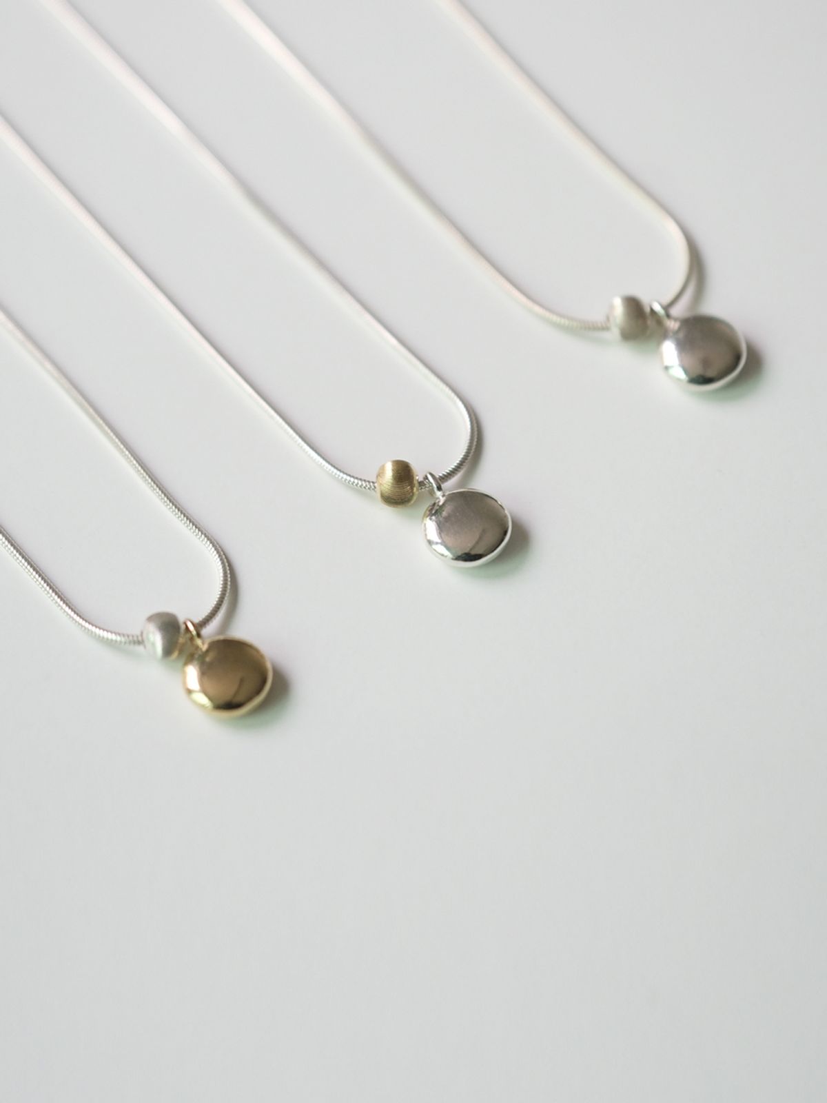 미메시(MIMESI) [925 silver] Combi Ball Necklace (3color)