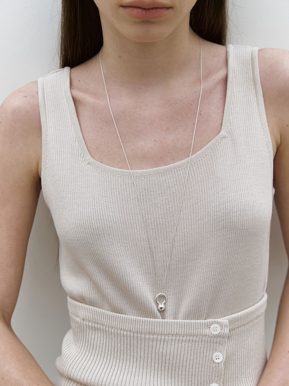 미메시(MIMESI) [925 silver] Core Ball Long Necklace