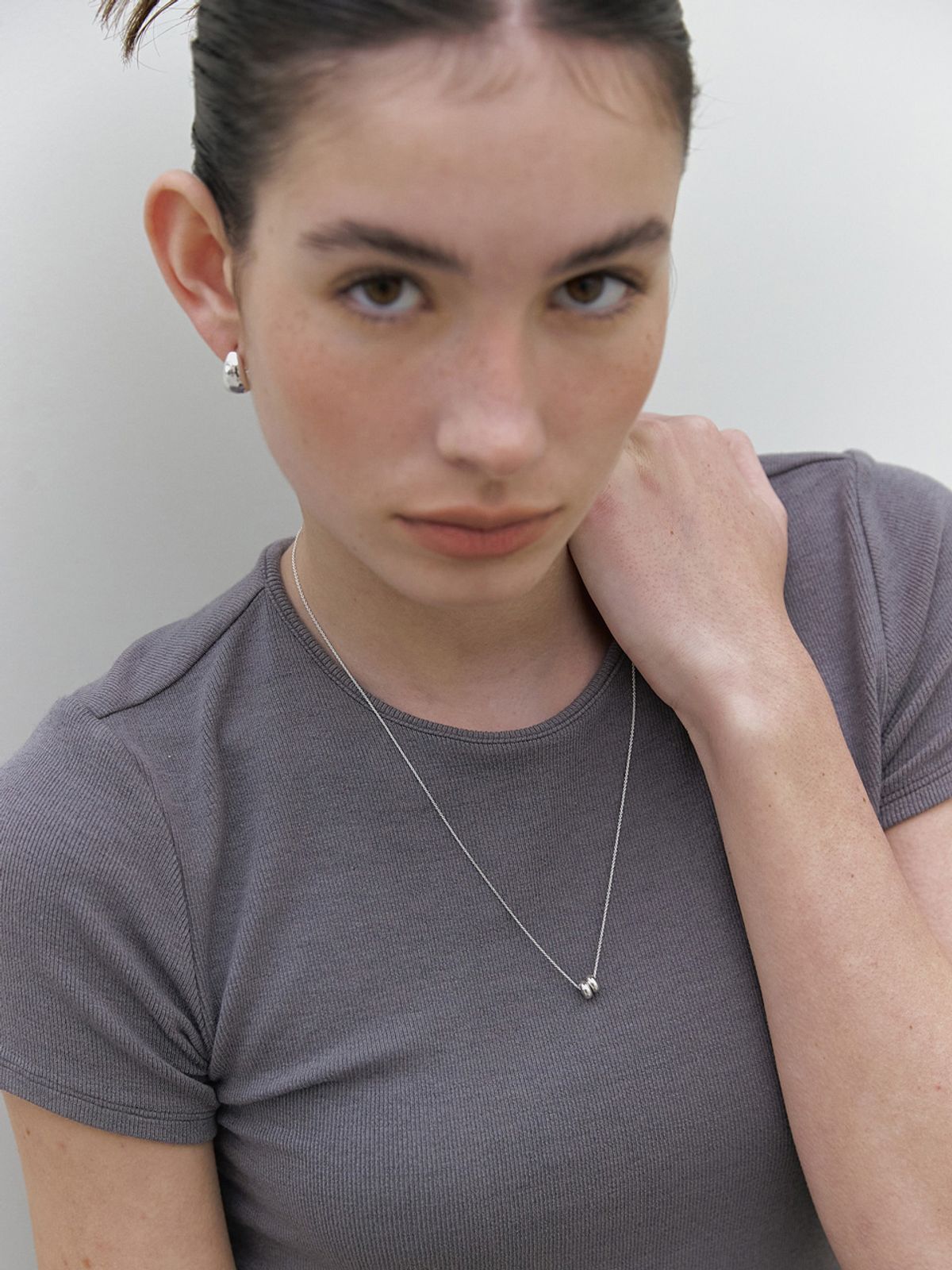 미메시(MIMESI) [925 silver] Donut Ring Necklace