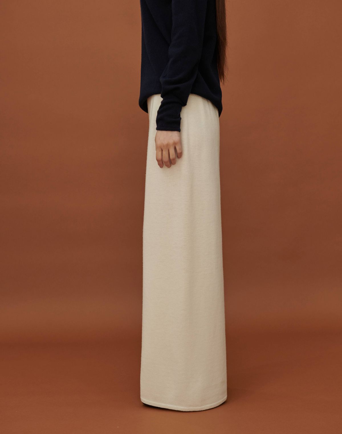 베이스스레드(BASETHREAD) Straight Fit Knit Pants_WHITE