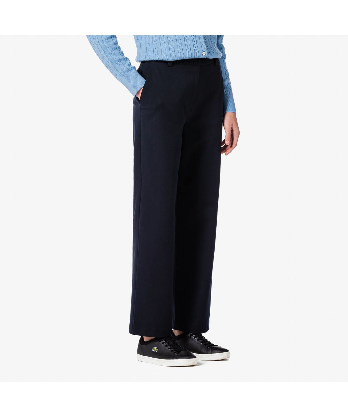 라코스테(LACOSTE) 여성 스트레이트 FW 플란넬 크롭팬츠 HF671E-55N 166