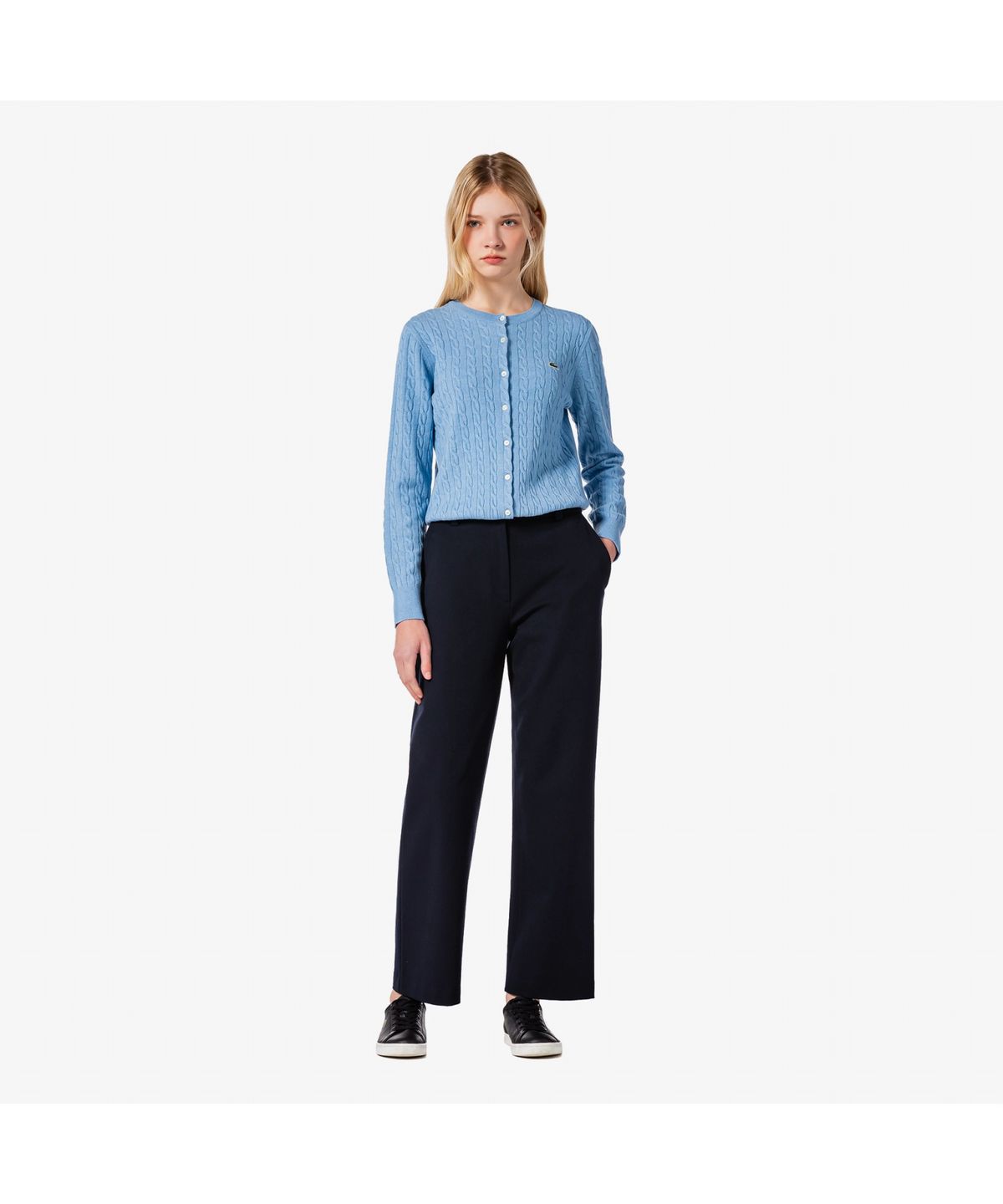라코스테(LACOSTE) 여성 스트레이트 FW 플란넬 크롭팬츠 HF671E-55N 166