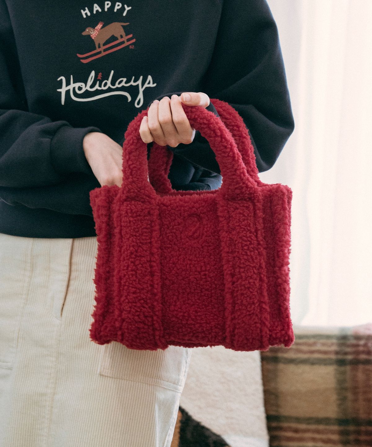 시야쥬(SIYAZU) SIAC3015 shearing tote bag_Red