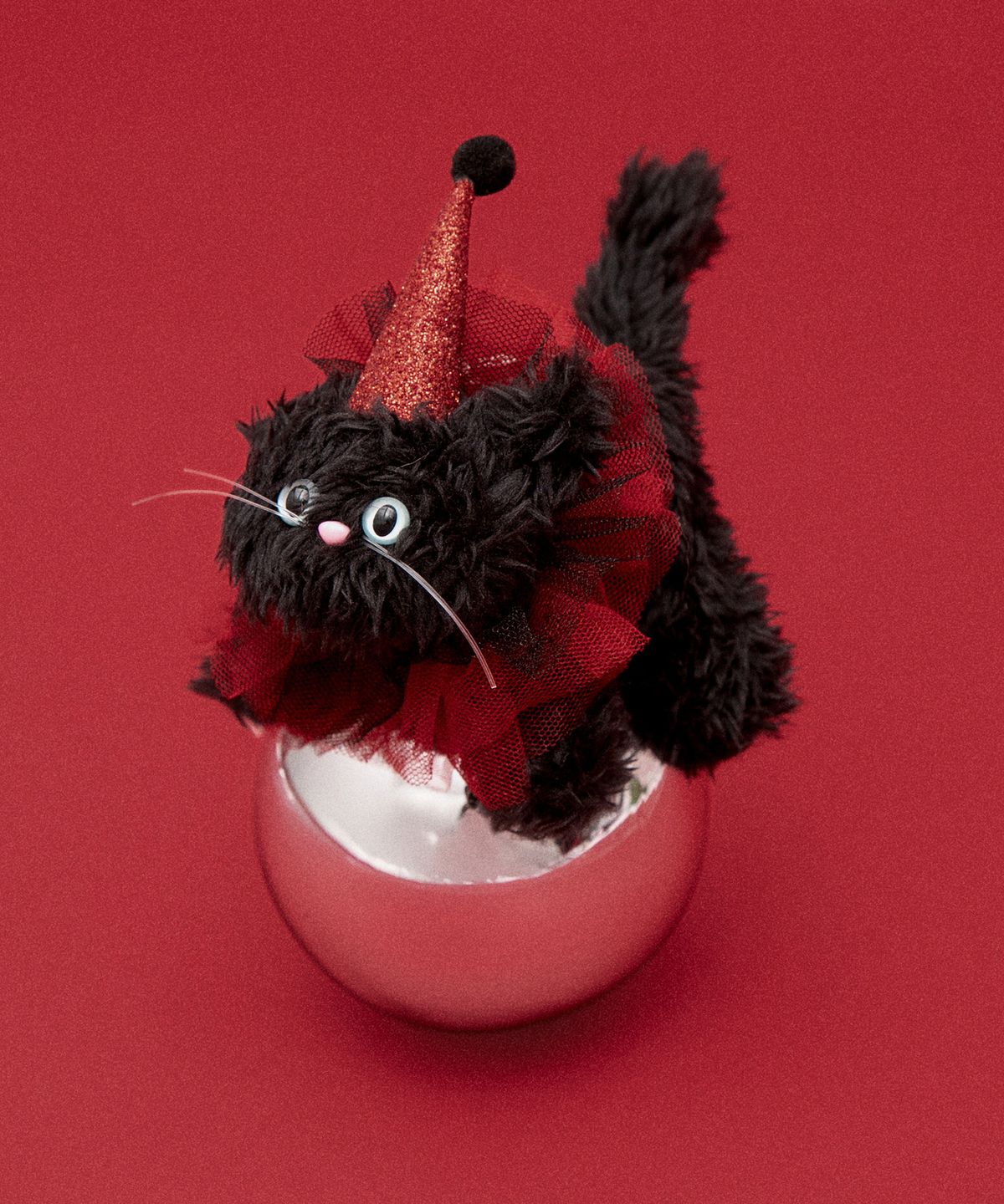 로라로라(ROLAROLA) ROLA CAT FRIENDS KEYRING BLACK(PARTY HAT EDITION)