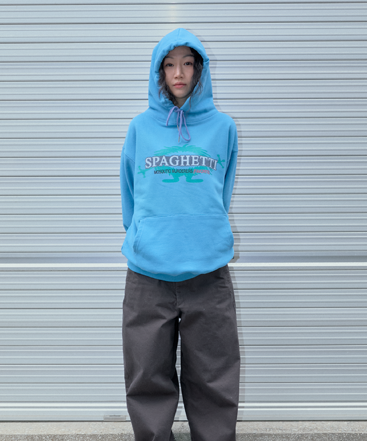 모스키토 머더러스(MOSQUITO MURDERERS) SPAGHETTI HOODIE -Blue
