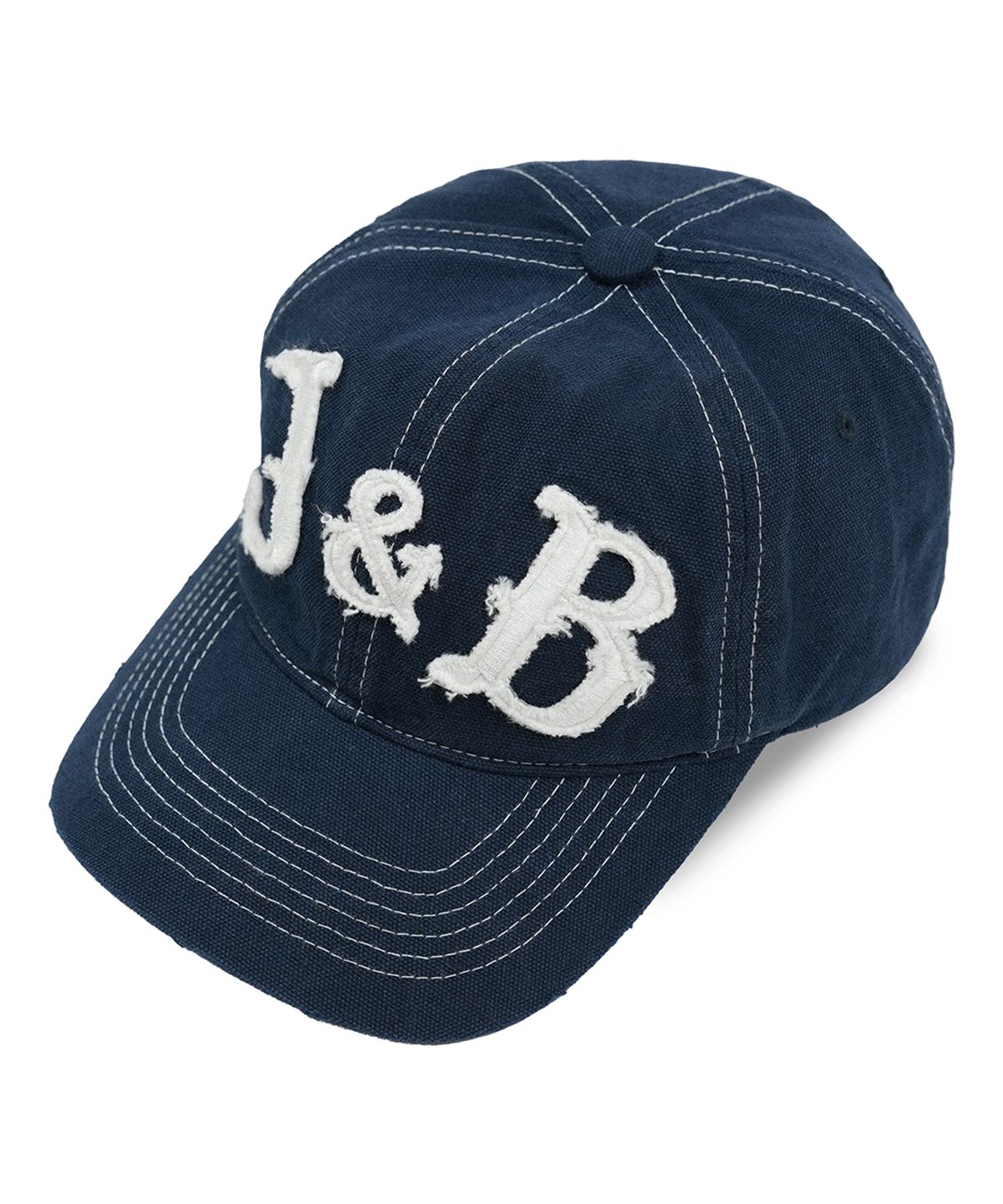 재즈앤바(JAZZ&BAR) 6P Distressed Applique J&B Cap (Vintage Navy)