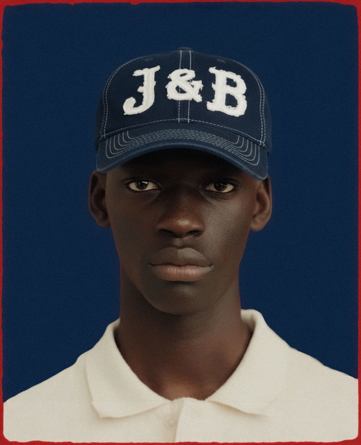 재즈앤바(JAZZ&BAR) 6P Distressed Applique J&B Cap (Vintage Navy)