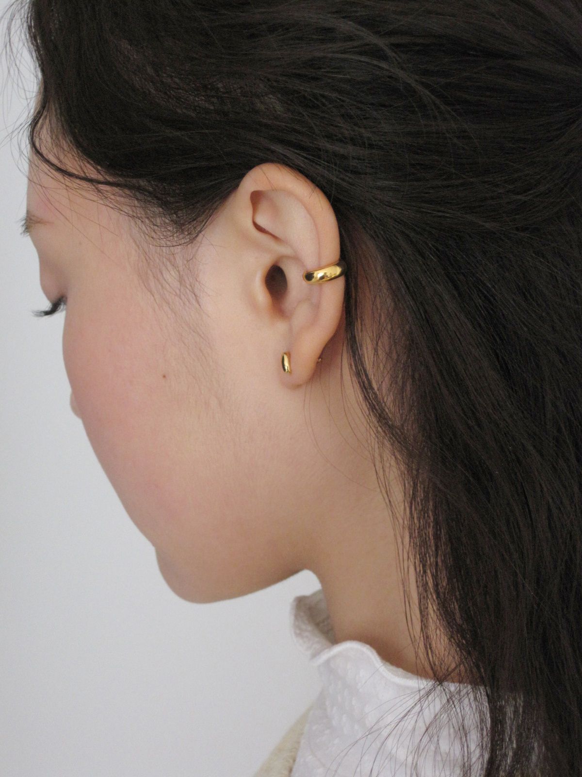 둥그런(DUNGEUREON) [925 Silver] Fave Bold Earcuff (Gold)