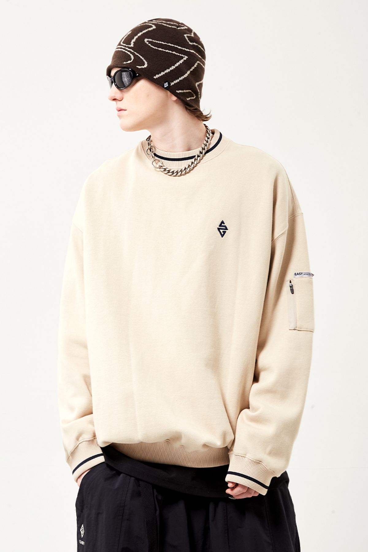 스페셜게스트(SPECIAL GUEST) V2 STROKE JACQUARD BEANIE (Chocolate Brown)