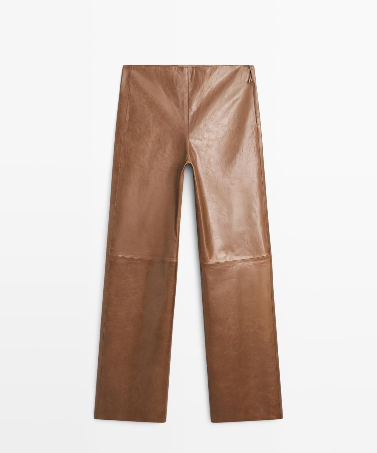 마시모두띠(MASSIMO DUTTI) 나파 레더 벨보텀 팬츠