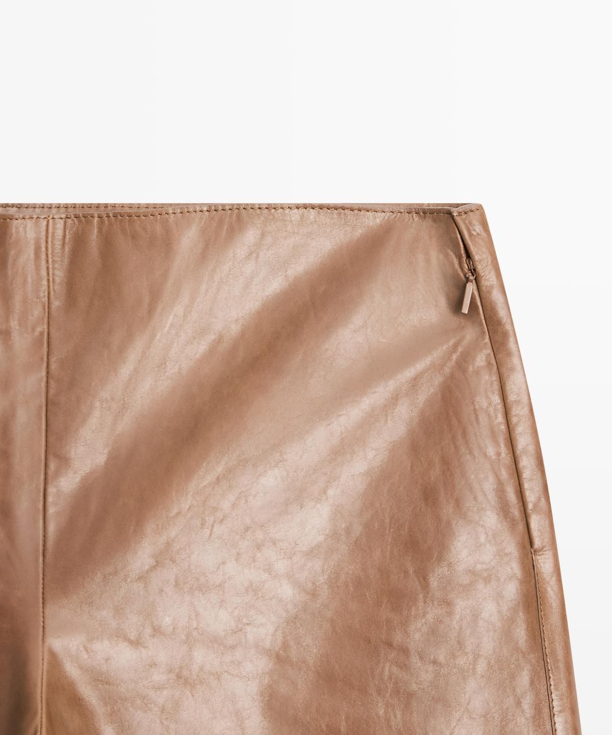 마시모두띠(MASSIMO DUTTI) 나파 레더 벨보텀 팬츠