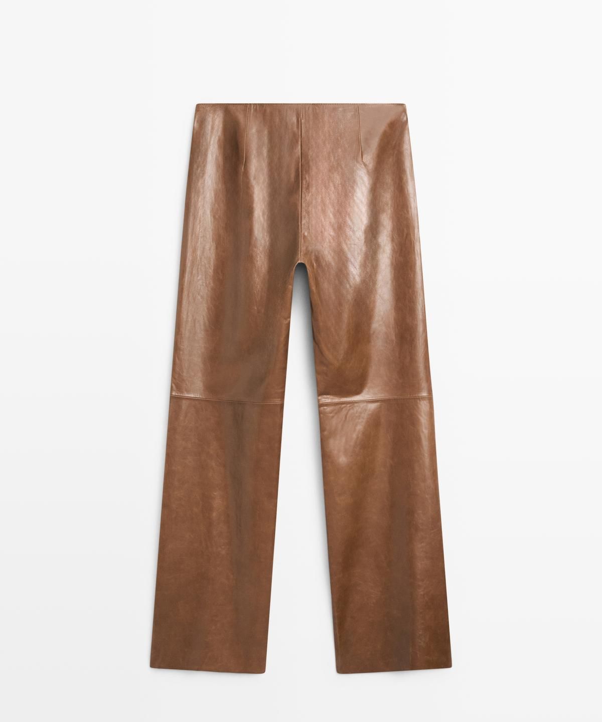 마시모두띠(MASSIMO DUTTI) 나파 레더 벨보텀 팬츠