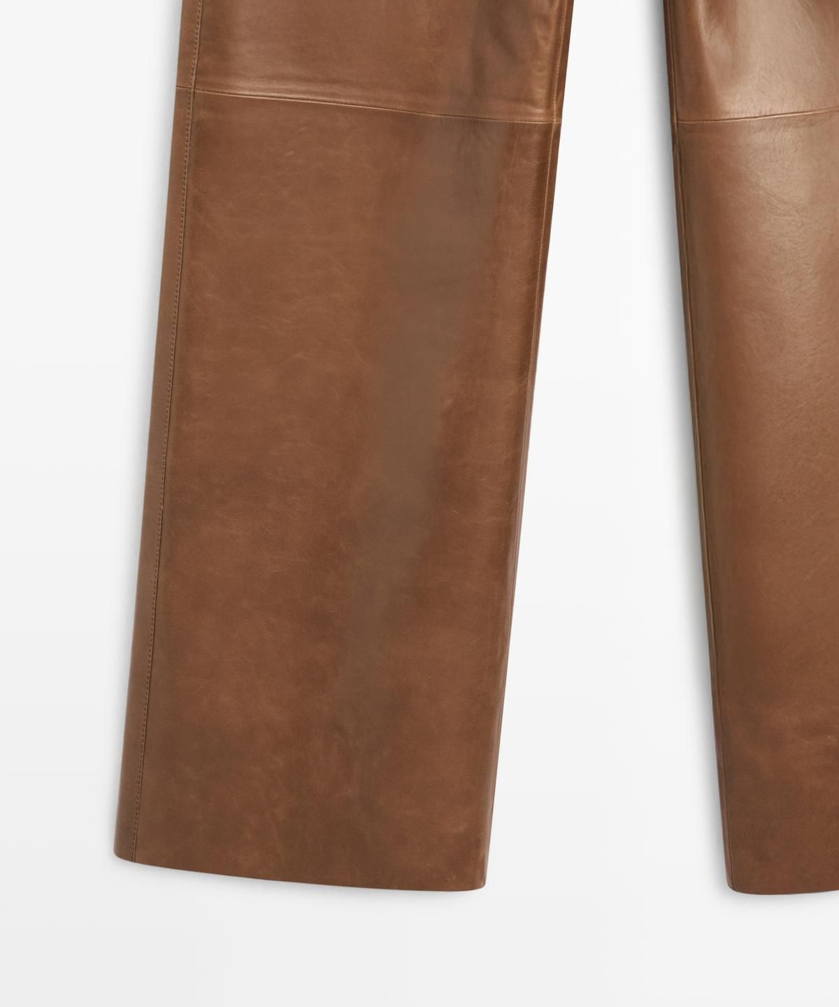 마시모두띠(MASSIMO DUTTI) 나파 레더 벨보텀 팬츠