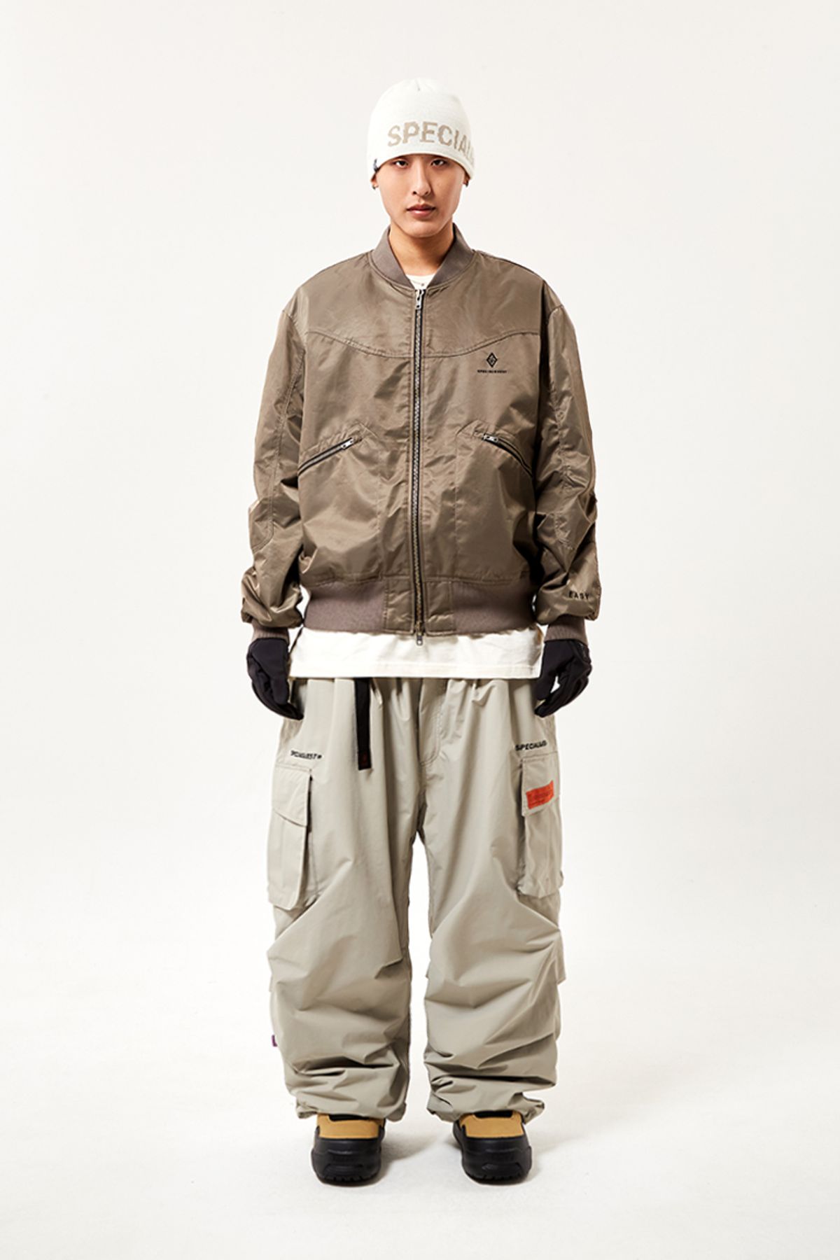 스페셜게스트(SPECIAL GUEST) EASY BURSTLINE BOMBER JACKET (Chocolate Chip)