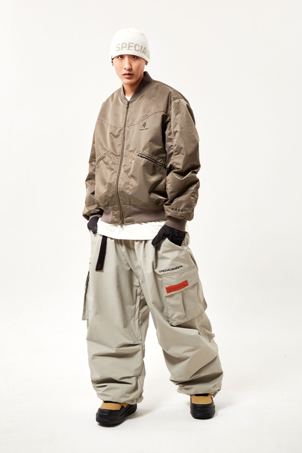 스페셜게스트(SPECIAL GUEST) EASY BURSTLINE BOMBER JACKET (Chocolate Chip)