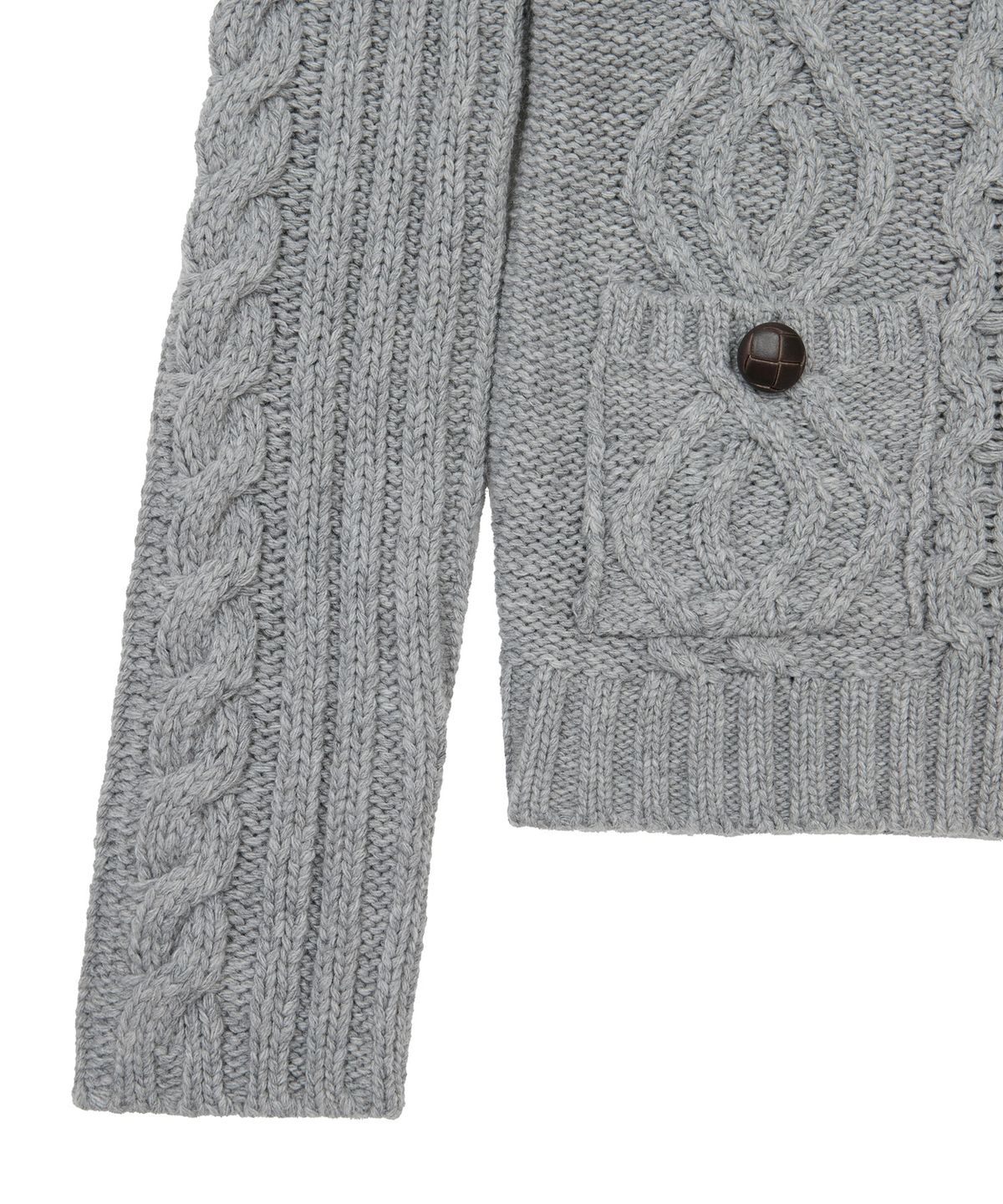 라티젠(LARTIGENT) L20 BUTTER POCKET KNIT ZIP-UP(GRAY)