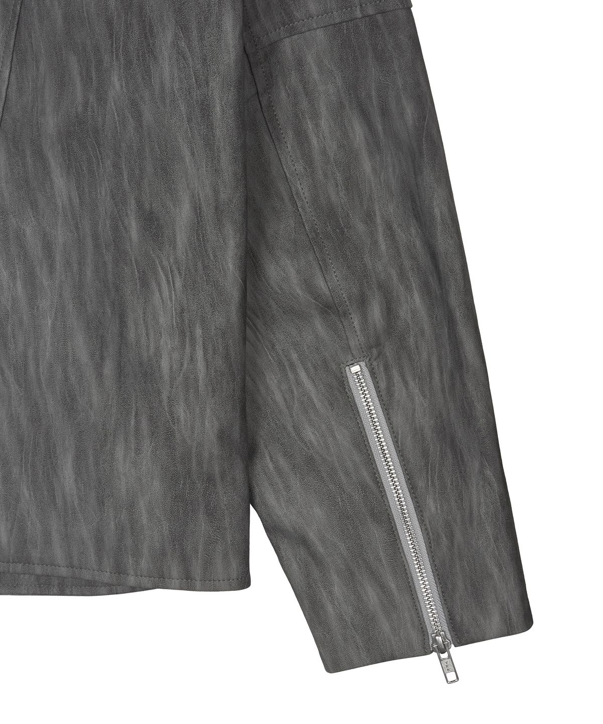 라티젠(LARTIGENT) L20 CUTTING LEATHER JACKET(GRAY)