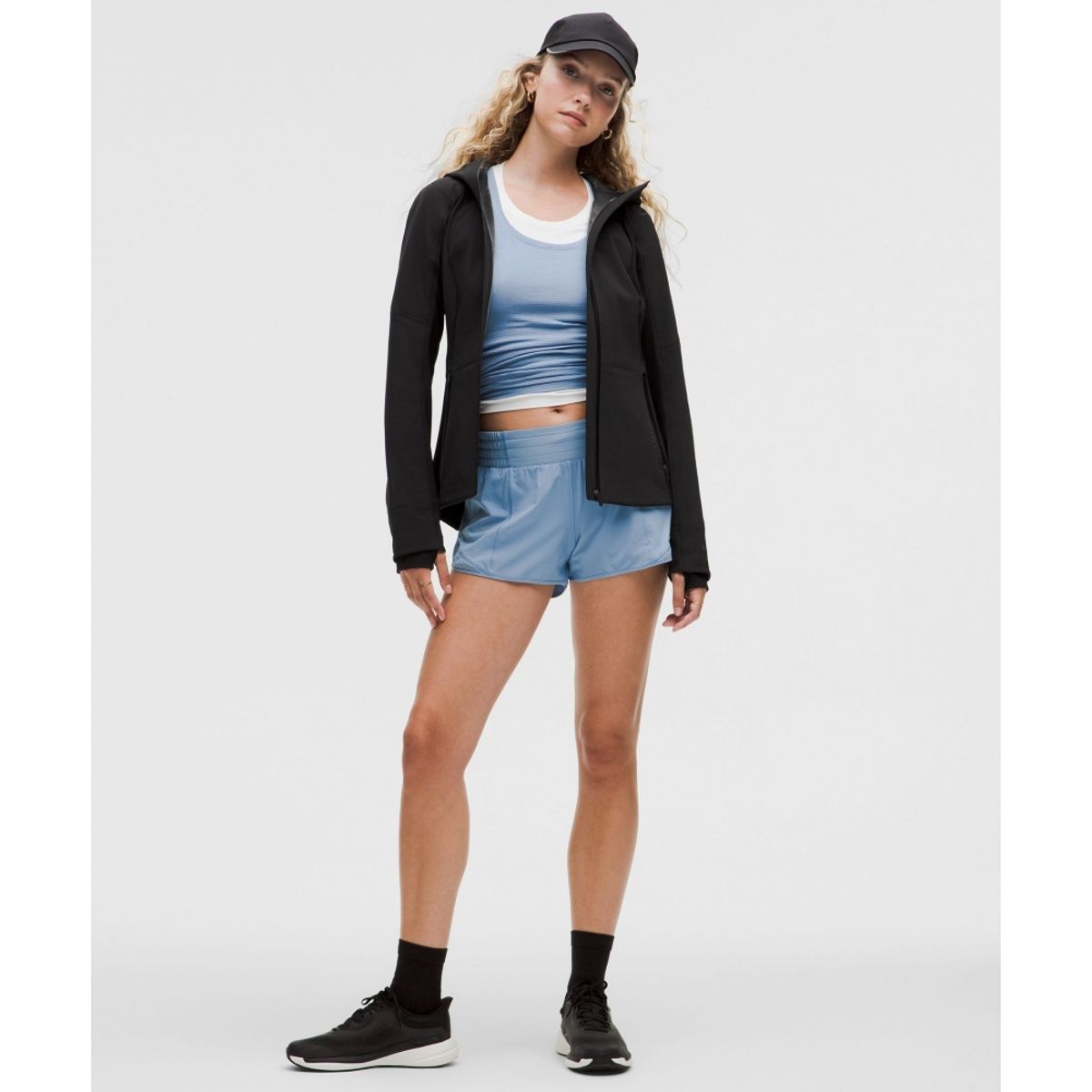 룰루레몬(LULULEMON) 우먼스 크로스 칠 퍼포먼스 재킷  BLK