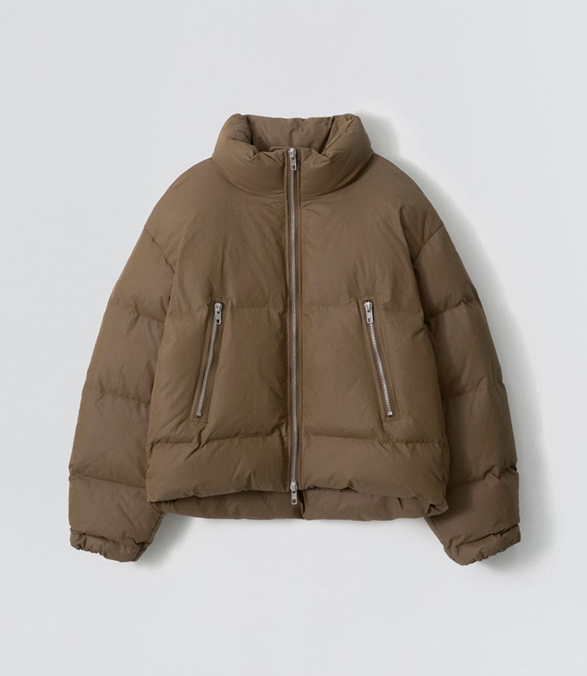 이지오(EZIO) Coen High Neck Short Padding_Brown