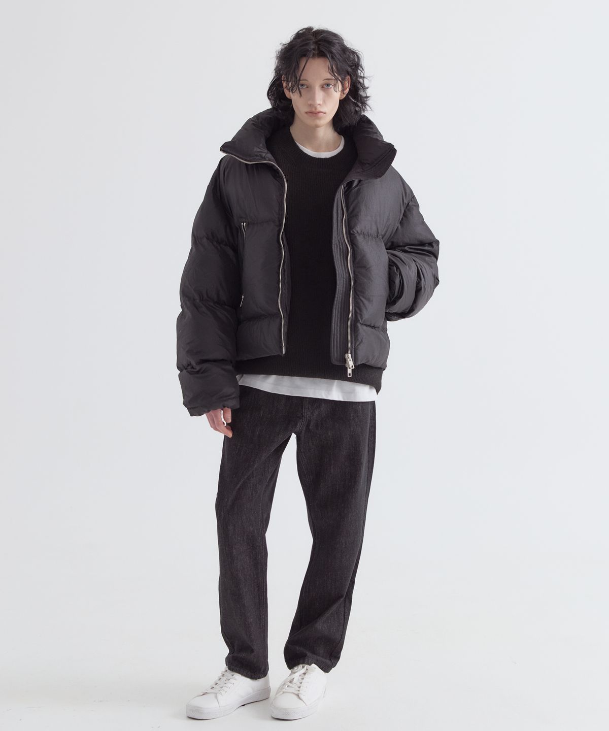 이지오(EZIO) Coen High Neck Short Padding_Black