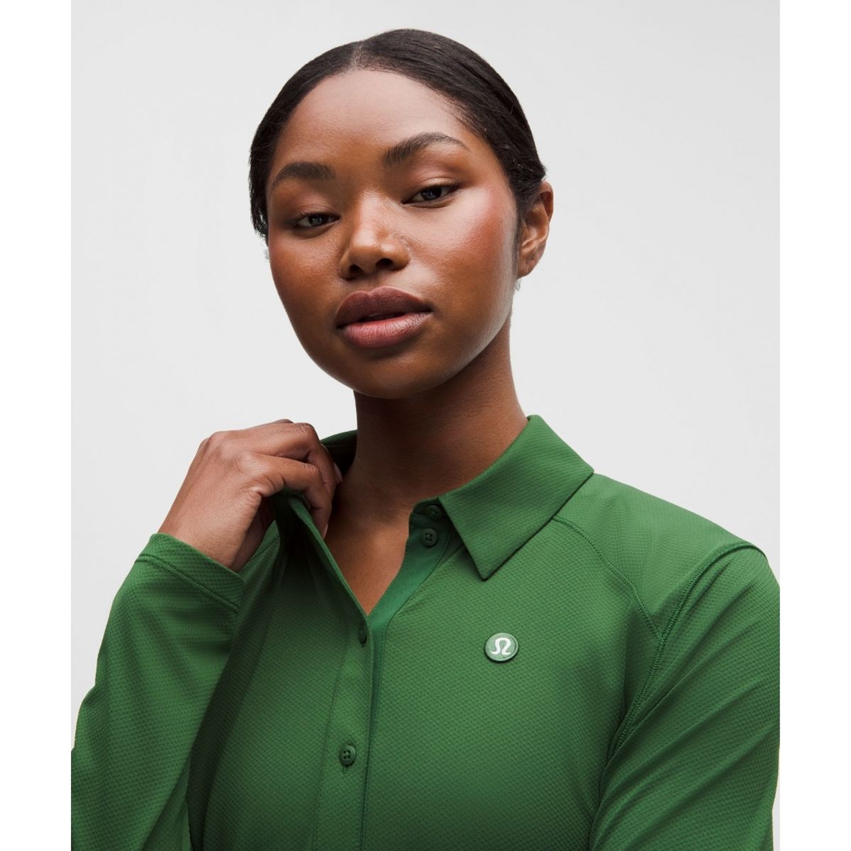 룰루레몬(LULULEMON) 퀵 드라이 롱슬리브 폴로 셔츠 *스트레이트 헴  IVYG