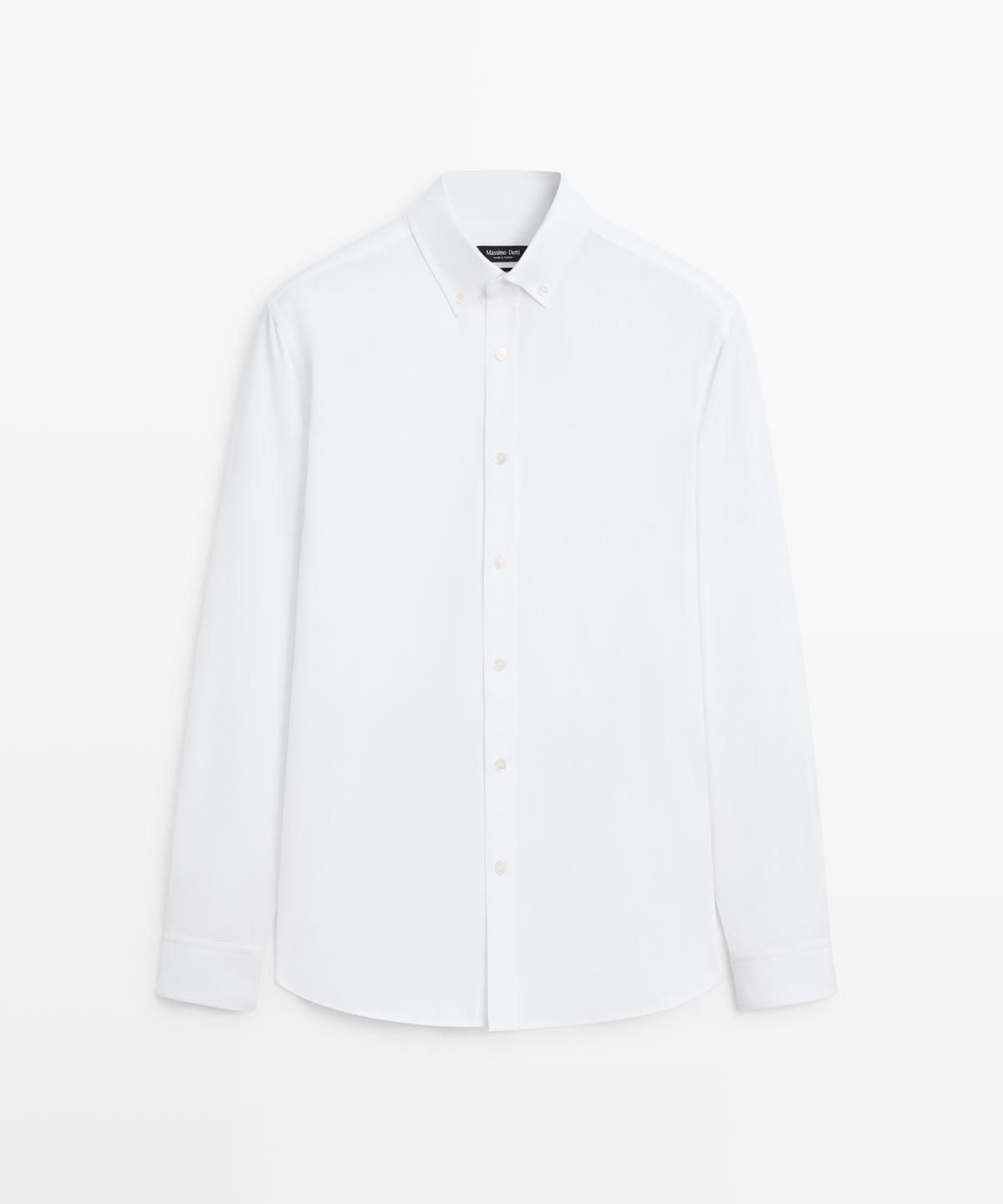 마시모두띠(MASSIMO DUTTI) 100% 코튼 레귤러 핏 옥스퍼드 셔츠