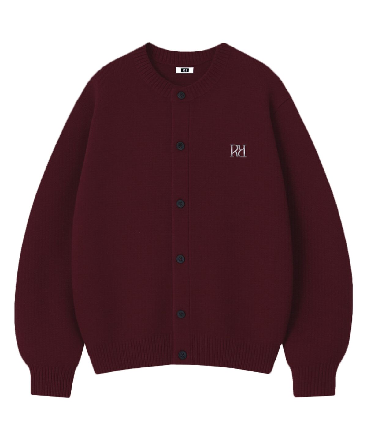 랜덤오프(RANDOMOFF) [브로치포함] RÉSERVE BUTTON OVER FIT CARDIGAN (4color)