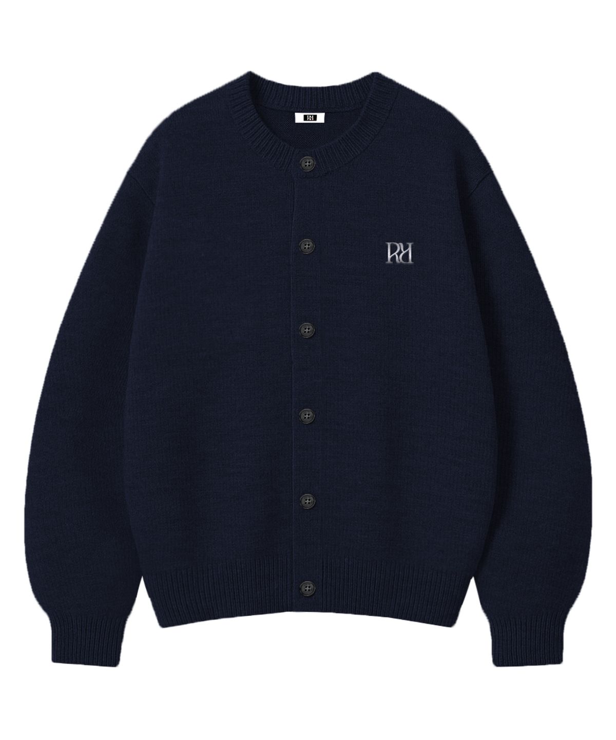 랜덤오프(RANDOMOFF) [브로치포함] RÉSERVE BUTTON OVER FIT CARDIGAN (4color)