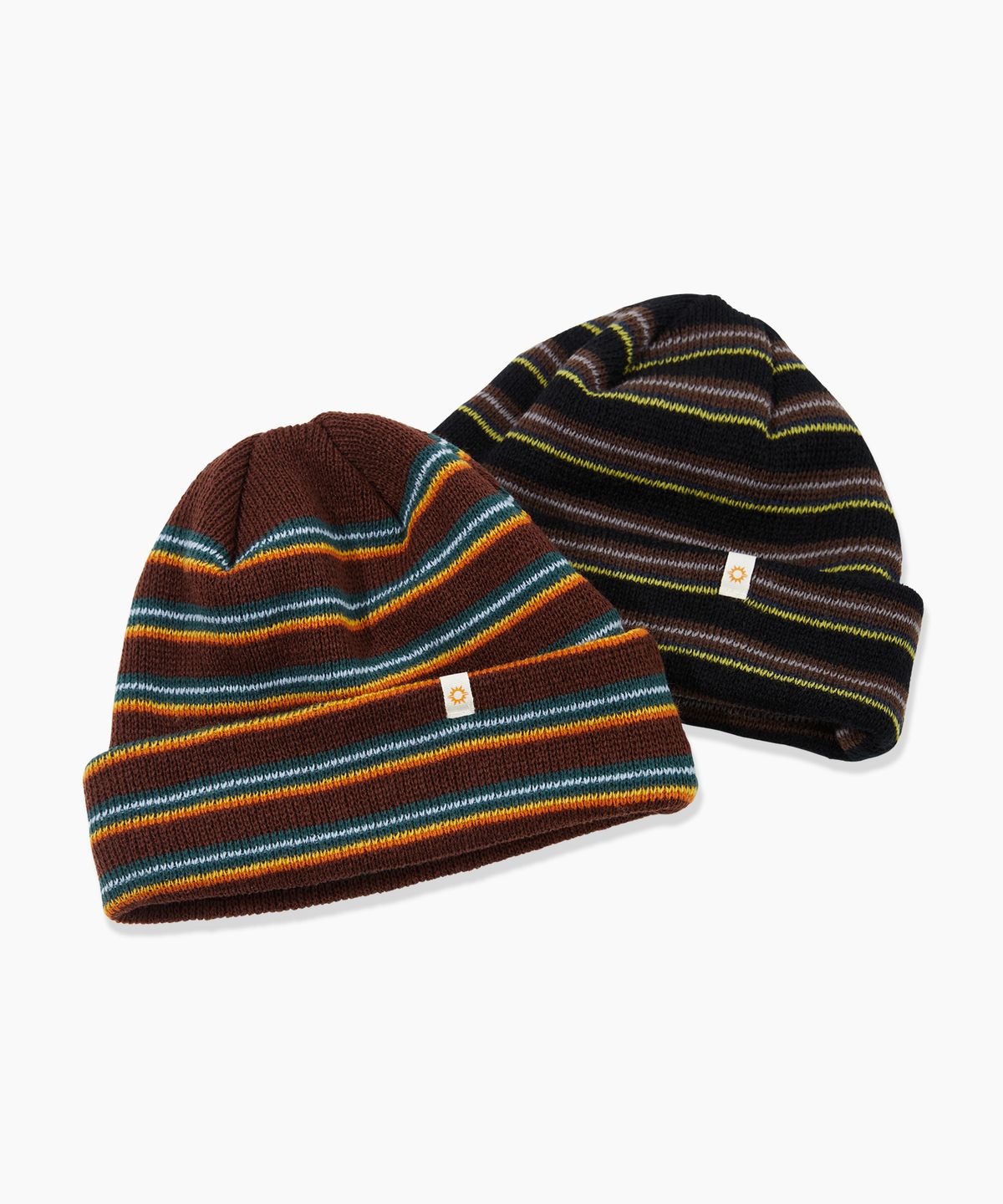 헬로 선라이즈(HELLO SUNRISE) HS Multi Stripe Beanie_Brown