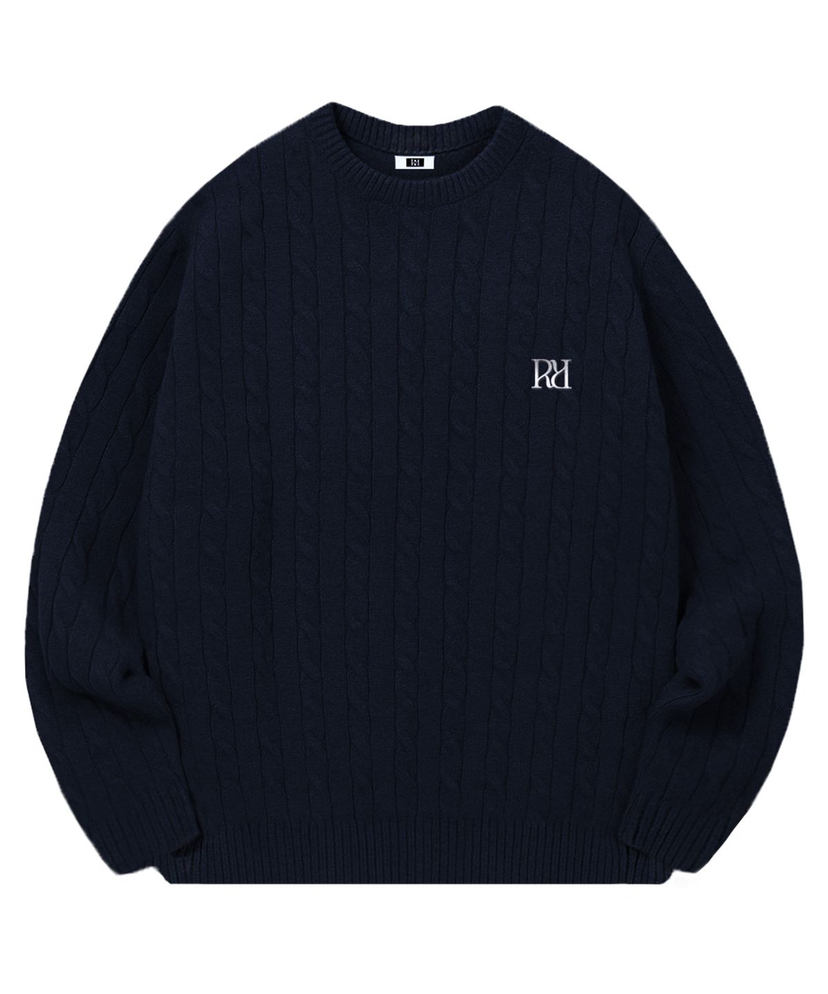 랜덤오프(RANDOMOFF) [브로치포함] RÉSERVE CABLE OVER FIT KNIT (4color)