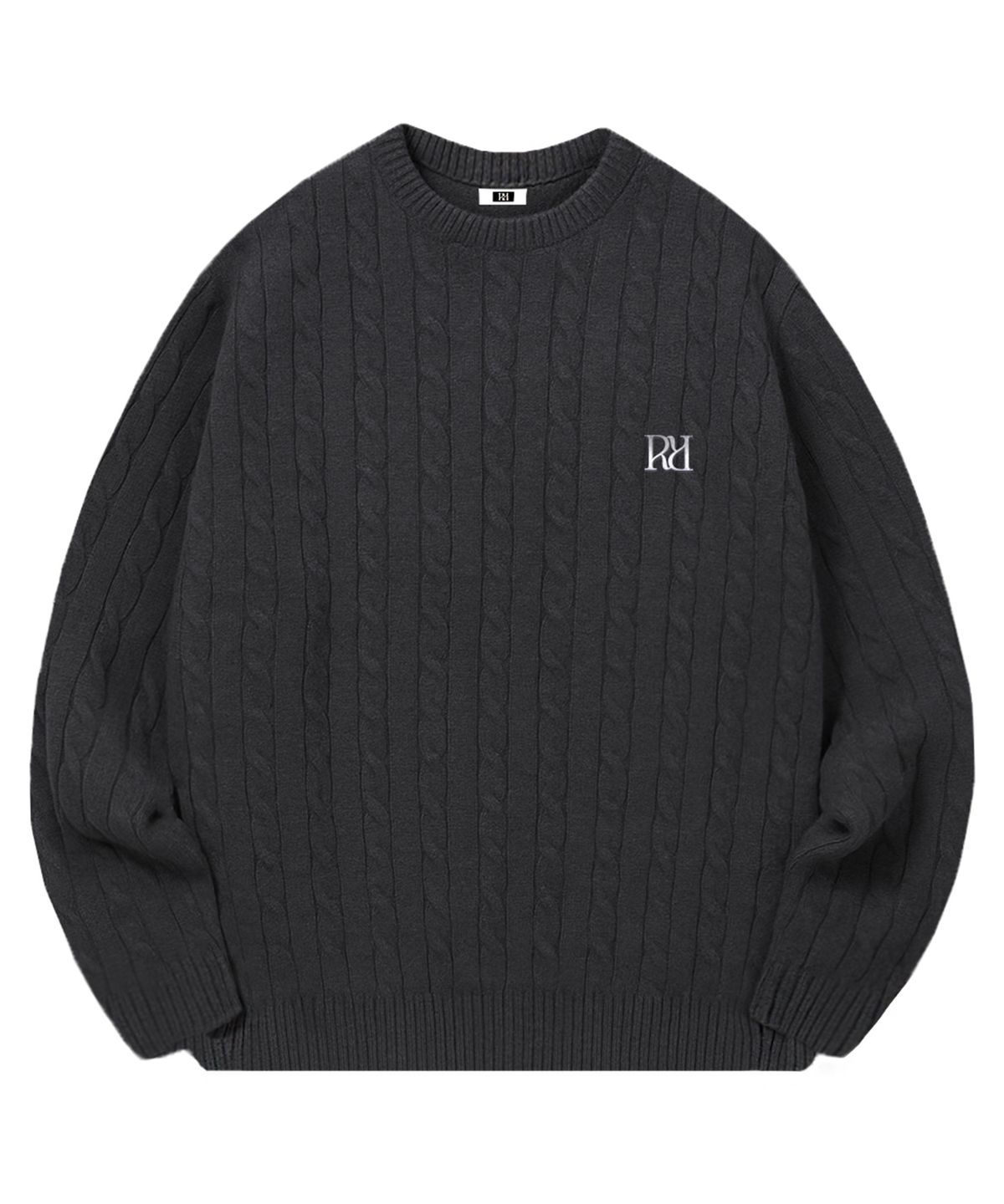 랜덤오프(RANDOMOFF) [브로치포함] RÉSERVE CABLE OVER FIT KNIT (4color)