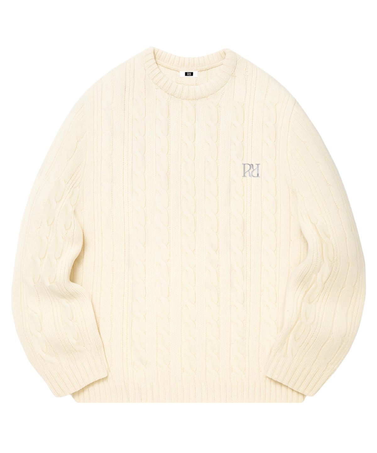랜덤오프(RANDOMOFF) [브로치포함] RÉSERVE CABLE OVER FIT KNIT (4color)