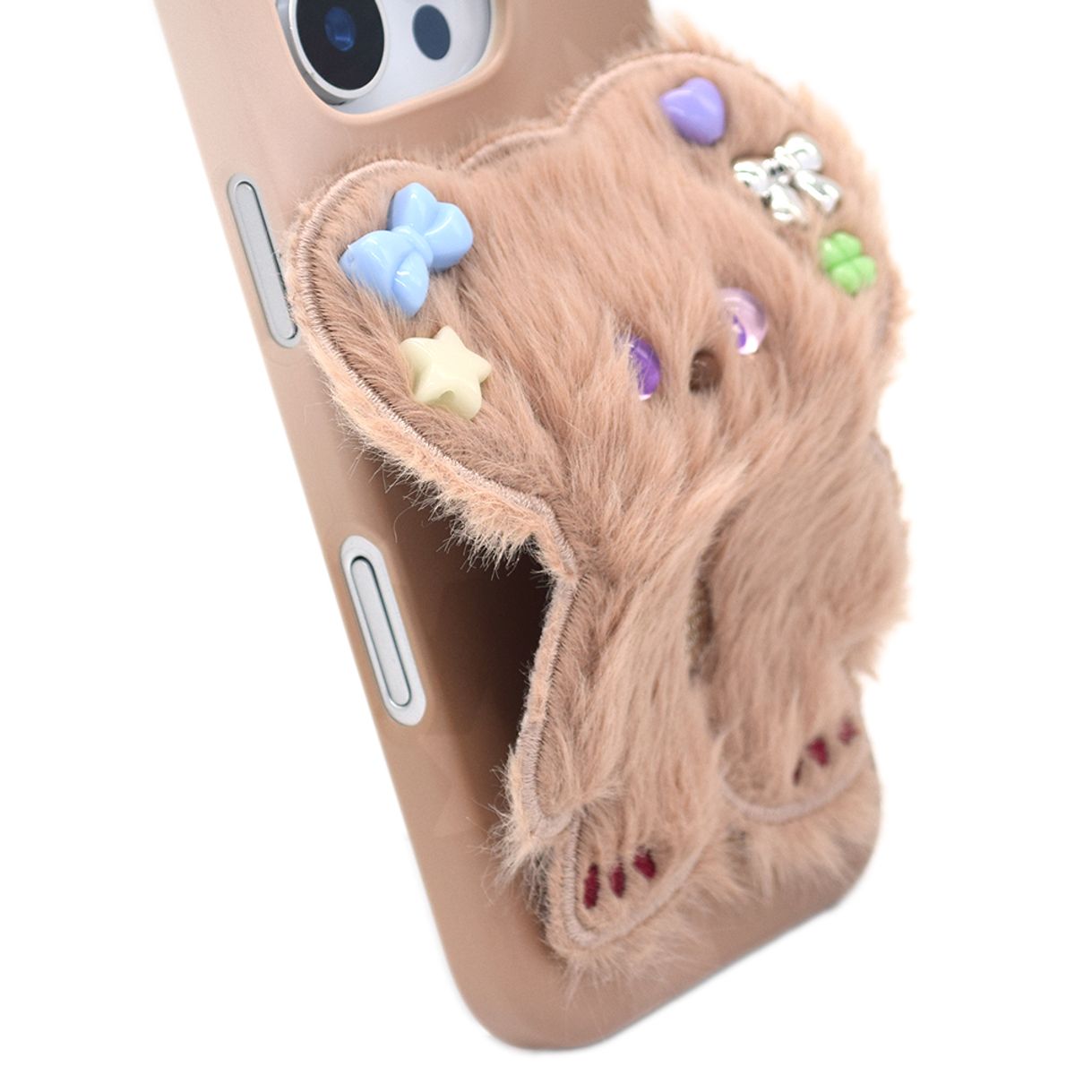 세컨드유니크네임(SECOND UNIQUE NAME) SUN CASE BEADS BEAR COFFEE BEIGE