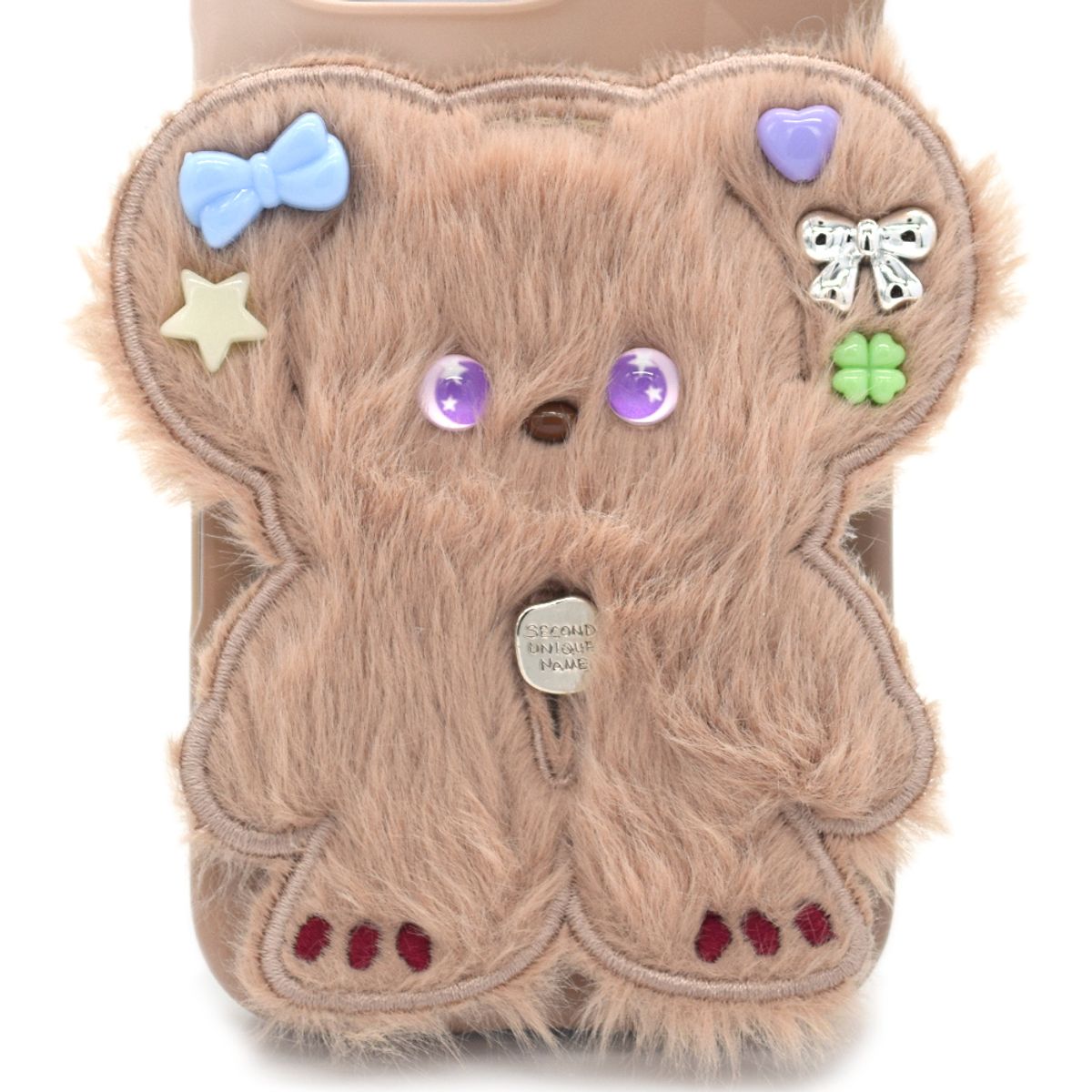 세컨드유니크네임(SECOND UNIQUE NAME) SUN CASE BEADS BEAR COFFEE BEIGE