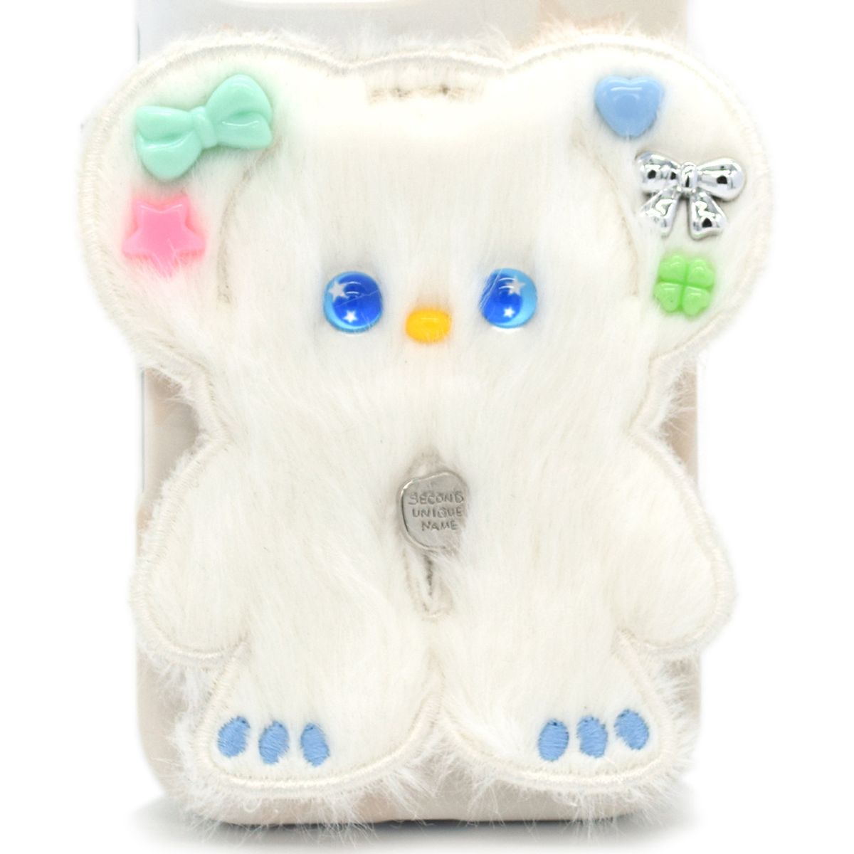 세컨드유니크네임(SECOND UNIQUE NAME) SUN CASE BEADS BEAR WHITE CREAM
