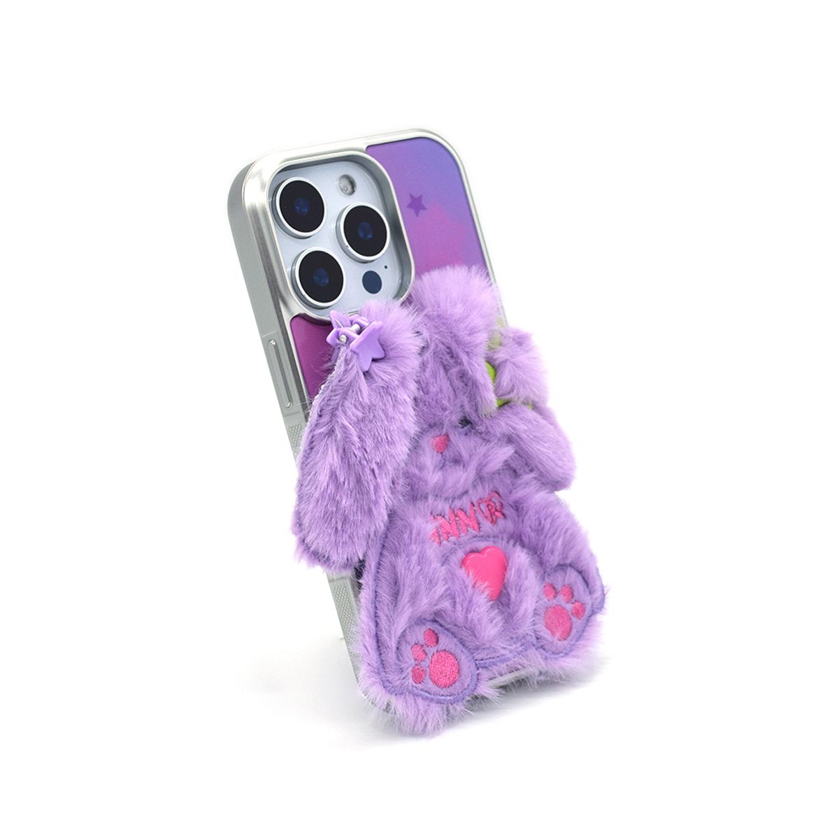 세컨드유니크네임(SECOND UNIQUE NAME) SUN CASE SHY RABBIT LIGHT PURPLE (GLOSSY SILVER)
