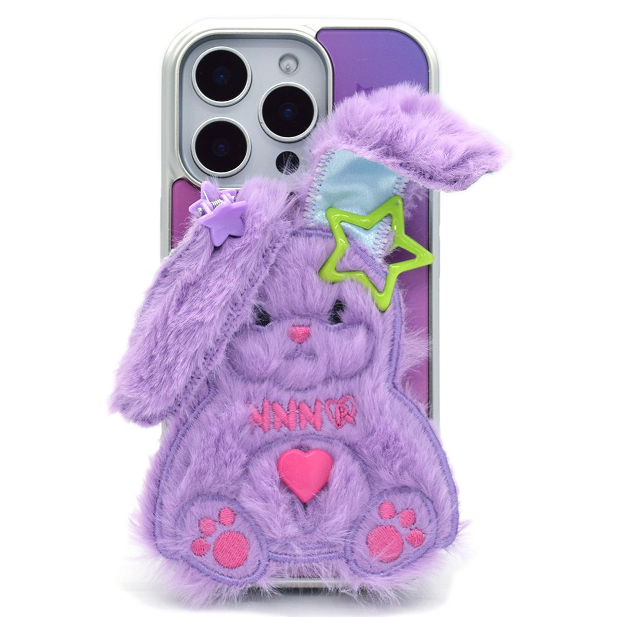 세컨드유니크네임(SECOND UNIQUE NAME) SUN CASE SHY RABBIT LIGHT PURPLE (GLOSSY SILVER)