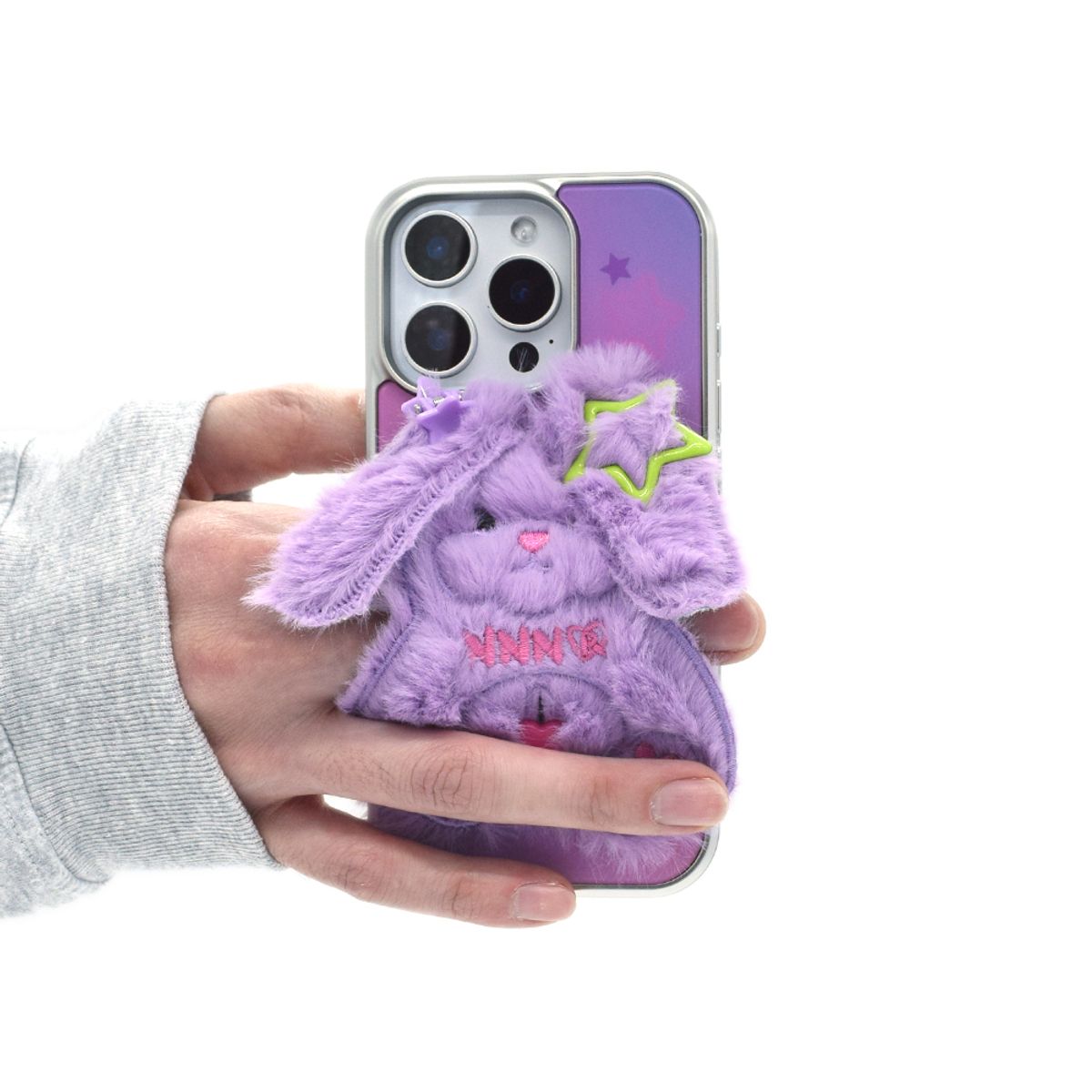 세컨드유니크네임(SECOND UNIQUE NAME) SUN CASE SHY RABBIT LIGHT PURPLE (GLOSSY SILVER)