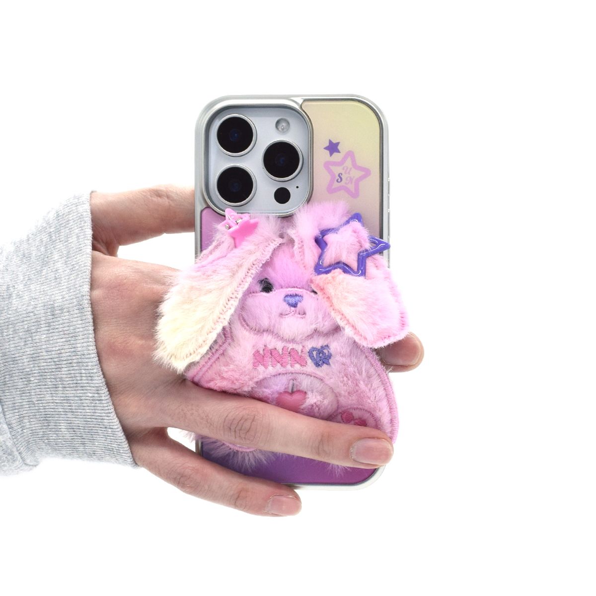 세컨드유니크네임(SECOND UNIQUE NAME) SUN CASE SHY RABBIT MIX SHETBET (GLOSSY SILVER)