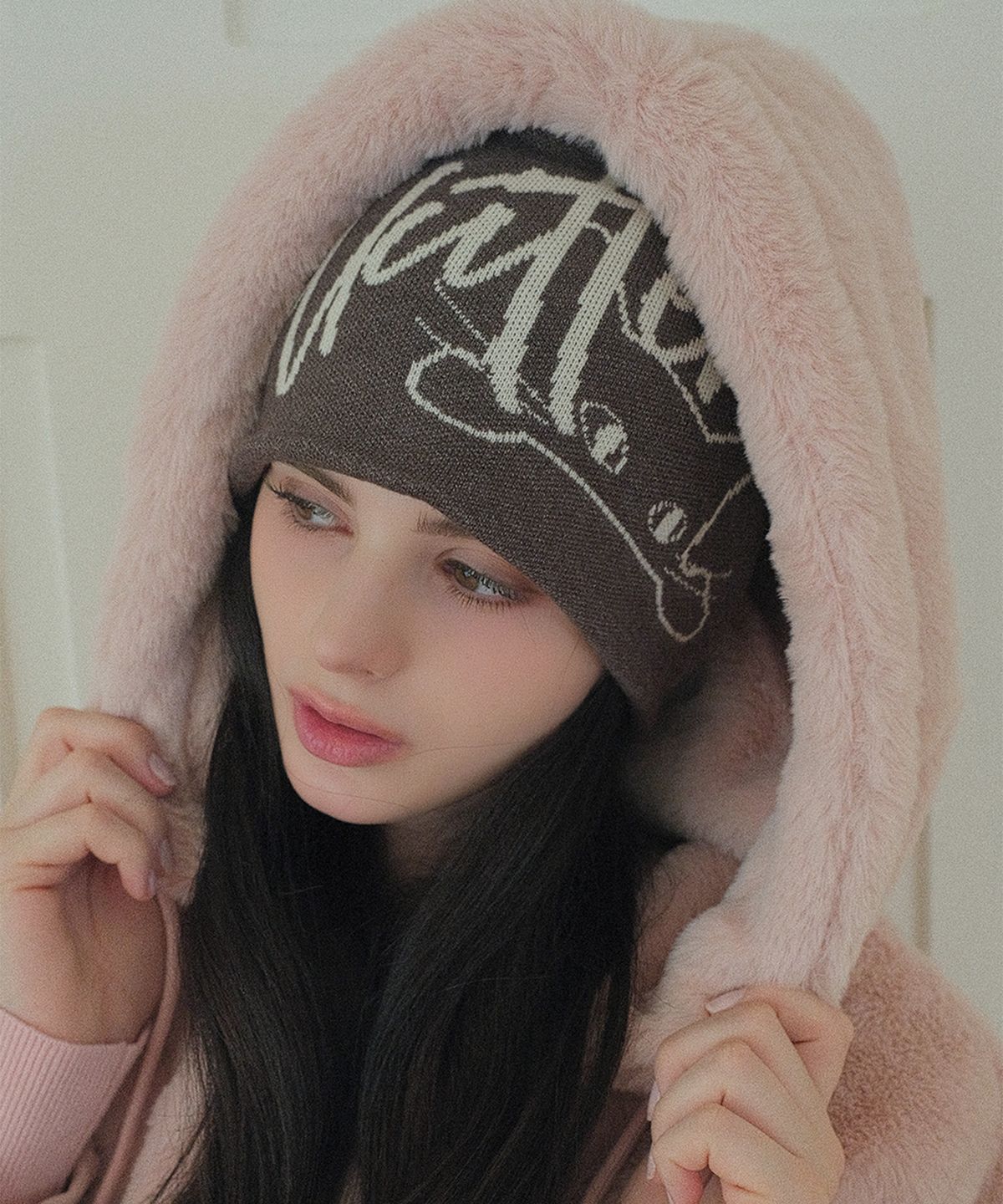 쿨키튼(KOOLKITTEN) Peeking Kitten Knit Beanie