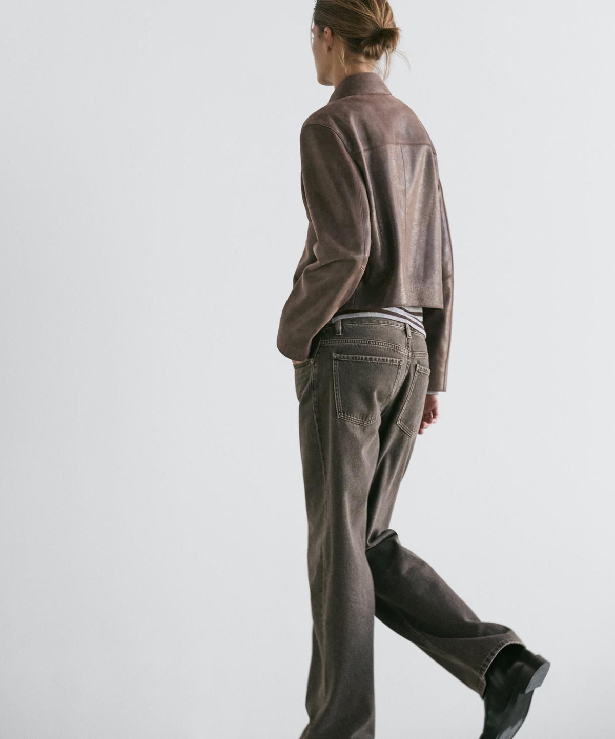 마시모두띠(MASSIMO DUTTI) 스웨이드 레더 재킷