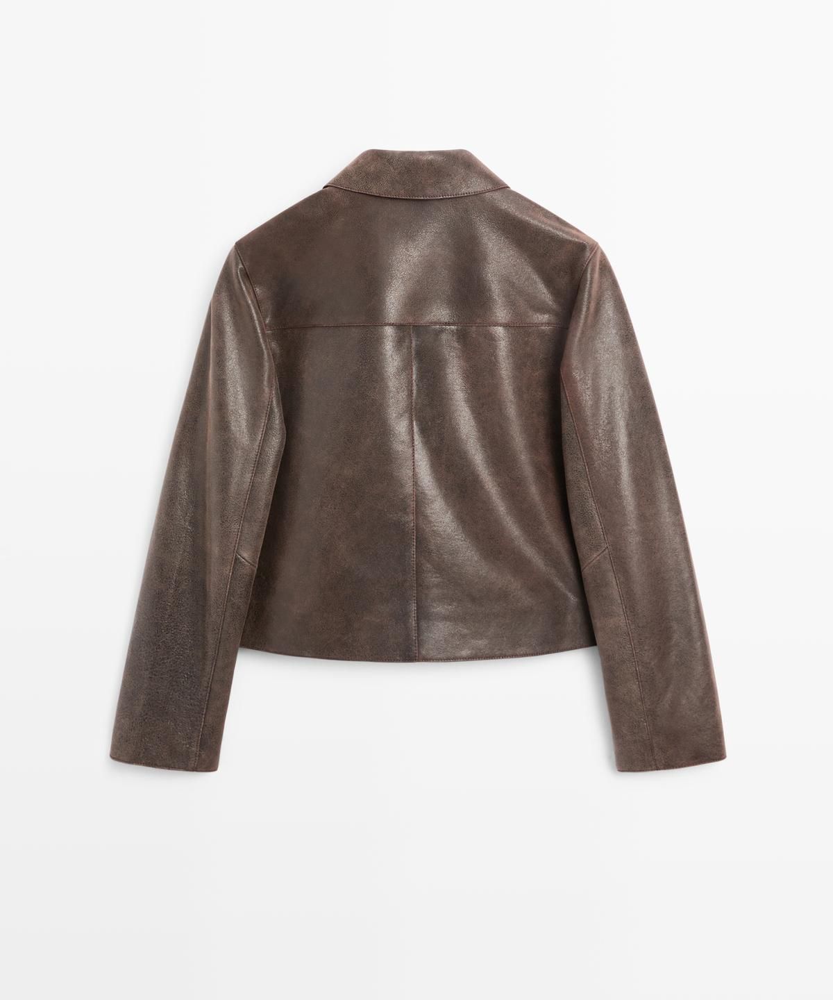 마시모두띠(MASSIMO DUTTI) 스웨이드 레더 재킷