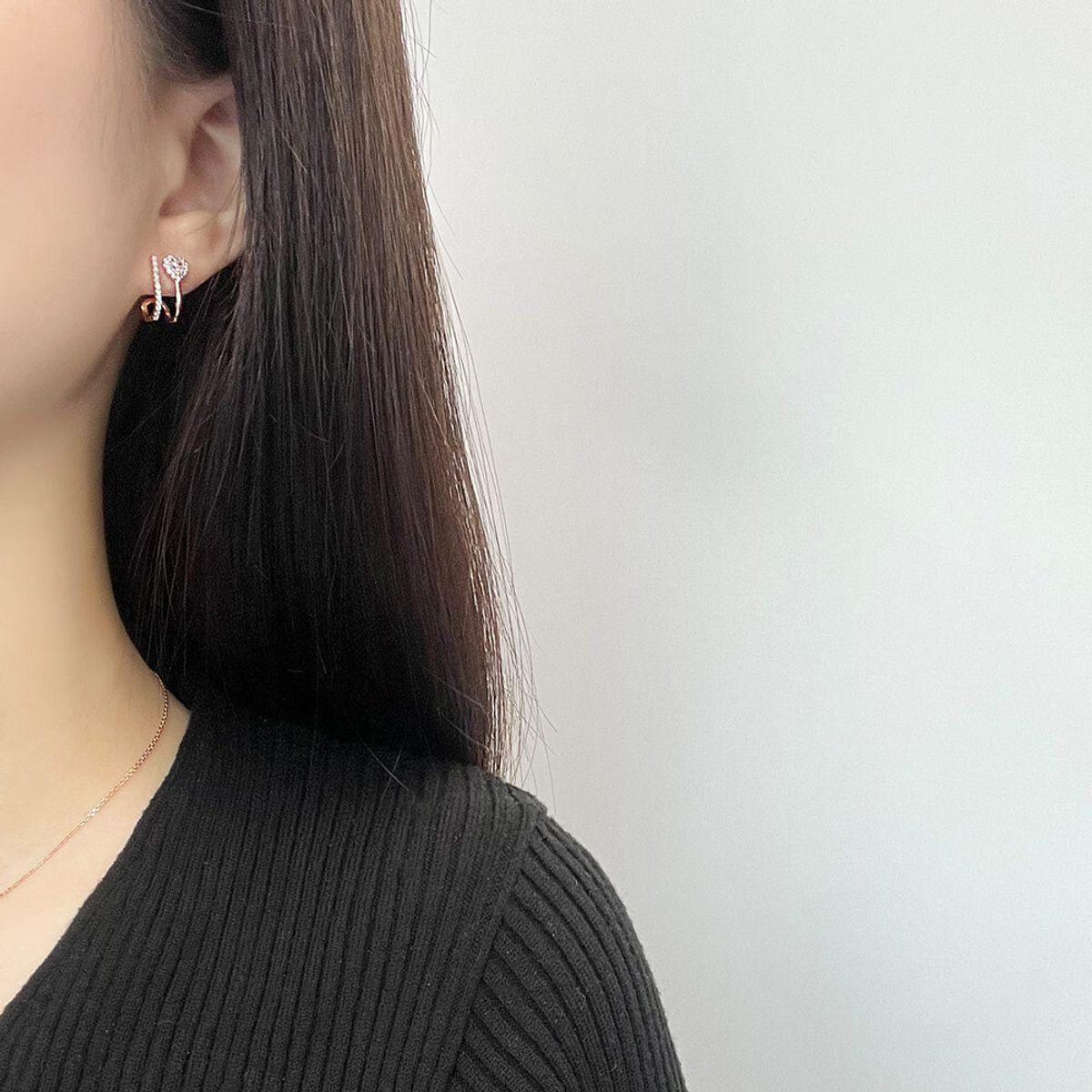 디유아모르(DIEUAMOUR) 14K GF 이베르 하트 귀걸이
