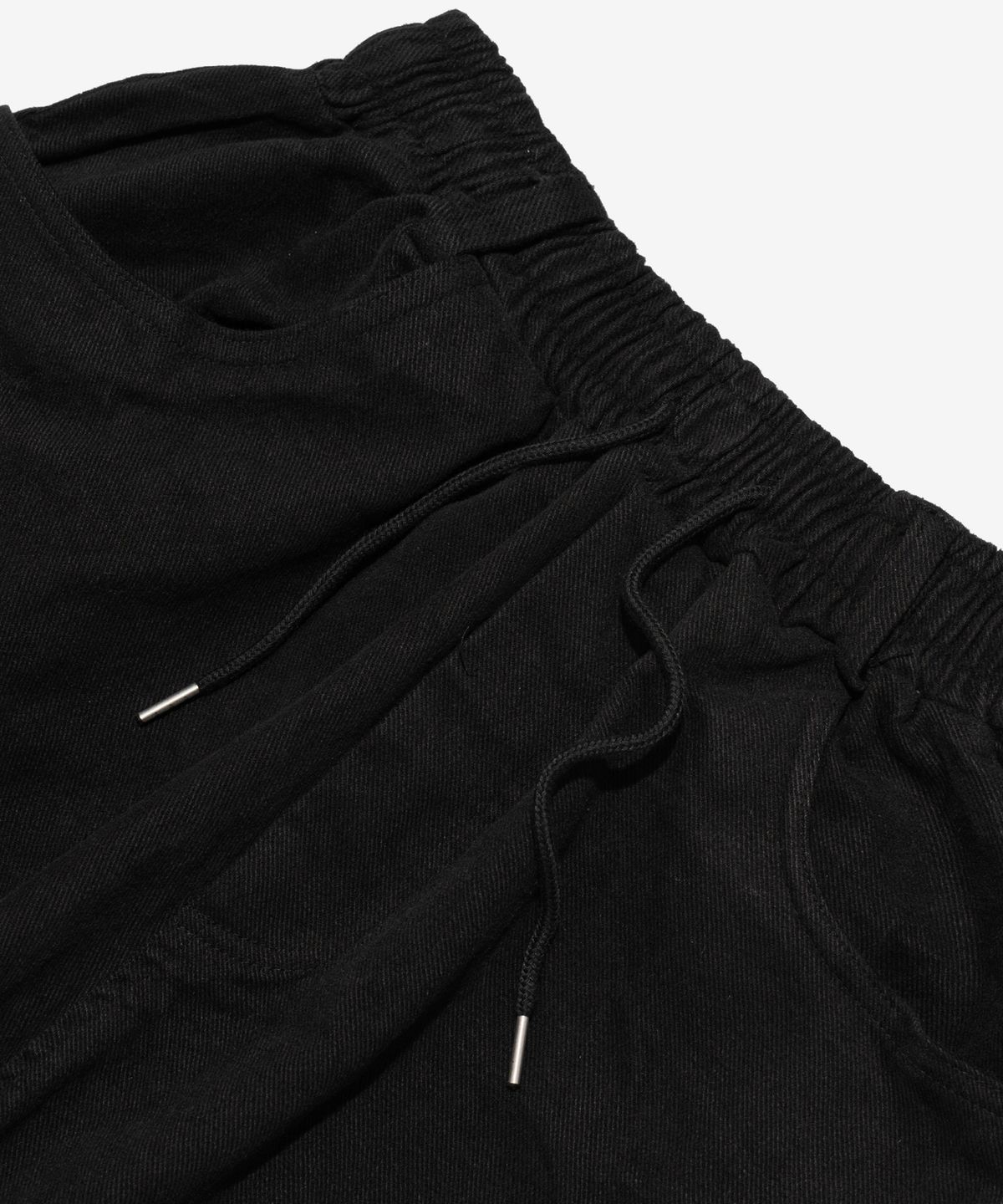 카고브로스(CARGOBROS) CB 커브드 벌룬 와이드 밴딩 팬츠 (블랙)