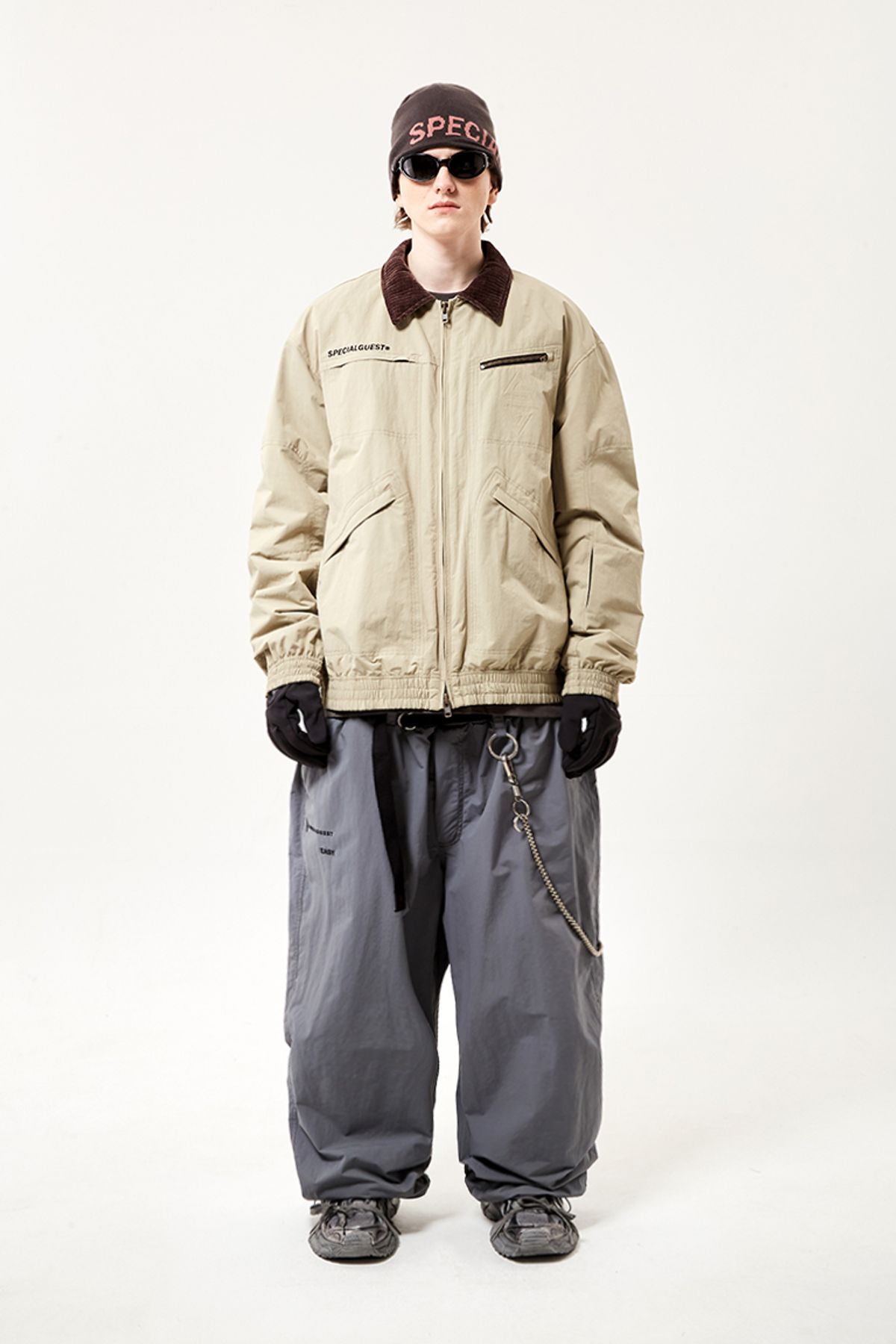 스페셜게스트(SPECIAL GUEST) EASY MARKSTITCH WORK JACKET (Pale Khaki)