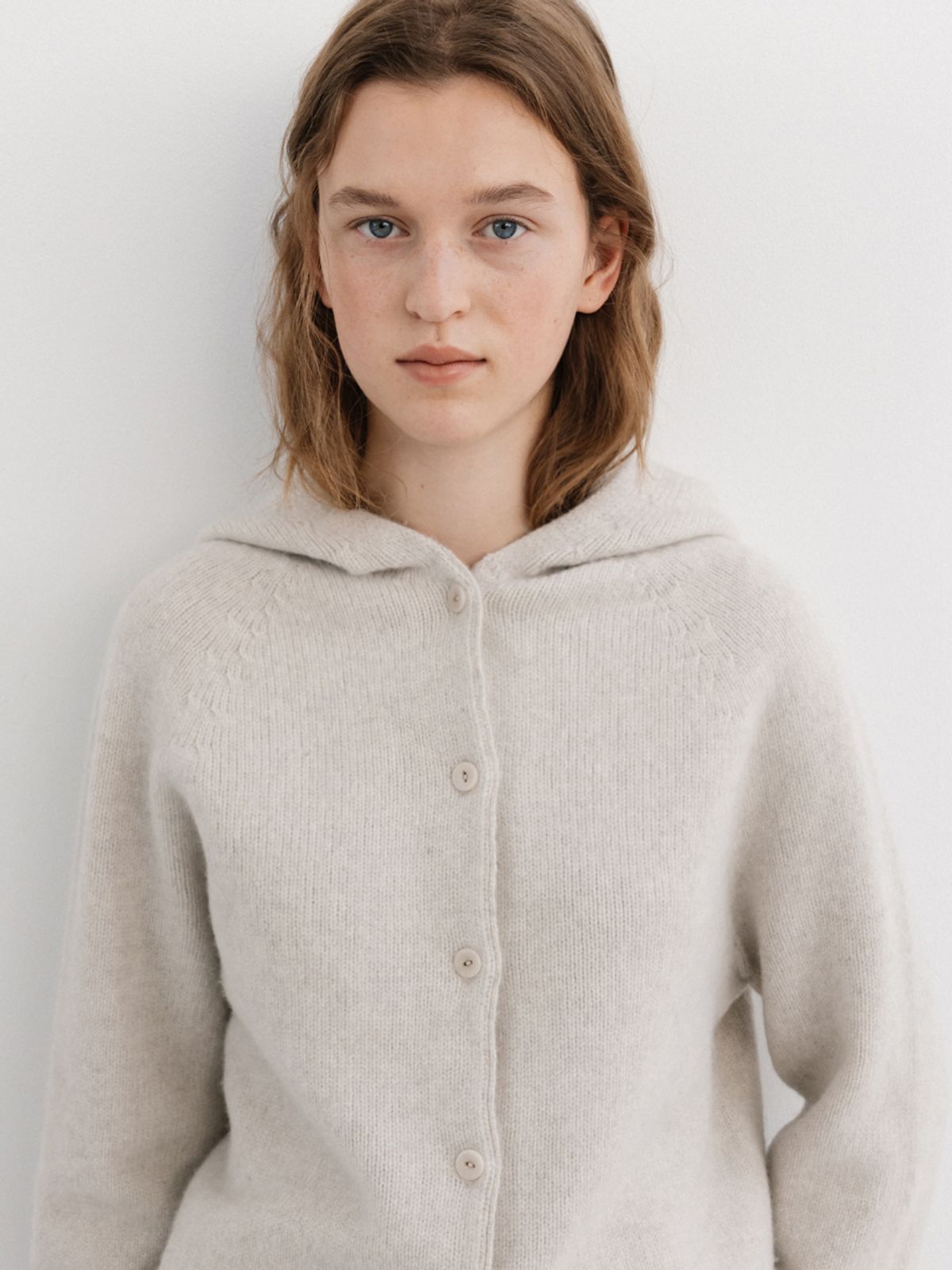 모이아(MOIA) hoodie cardigan (oat)