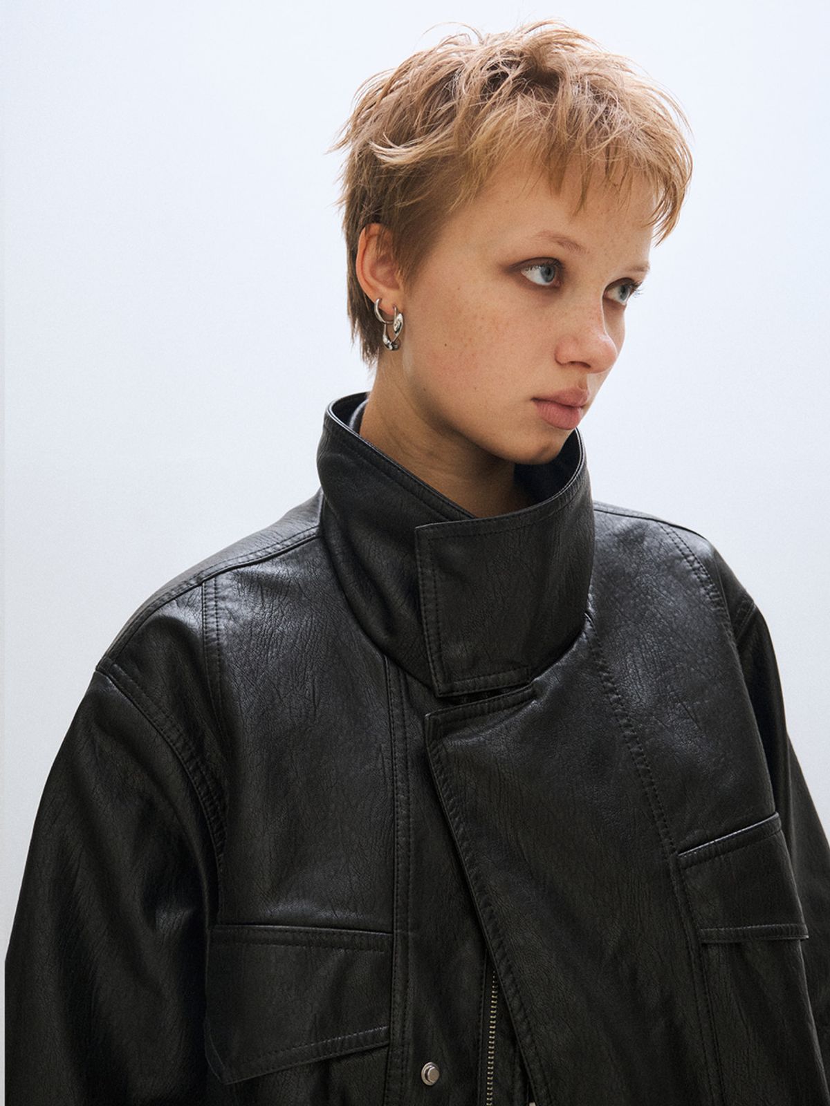 플리즈프로젝트(PLZPROJECT) VEGAN LEATHER FLIGHT JACKET