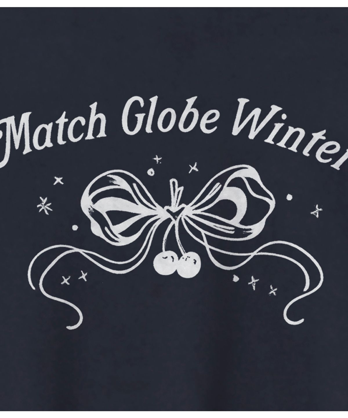 매치글로브(MATCHGLOBE) 윈터 리본 기모 스웻셔츠 (네이비)