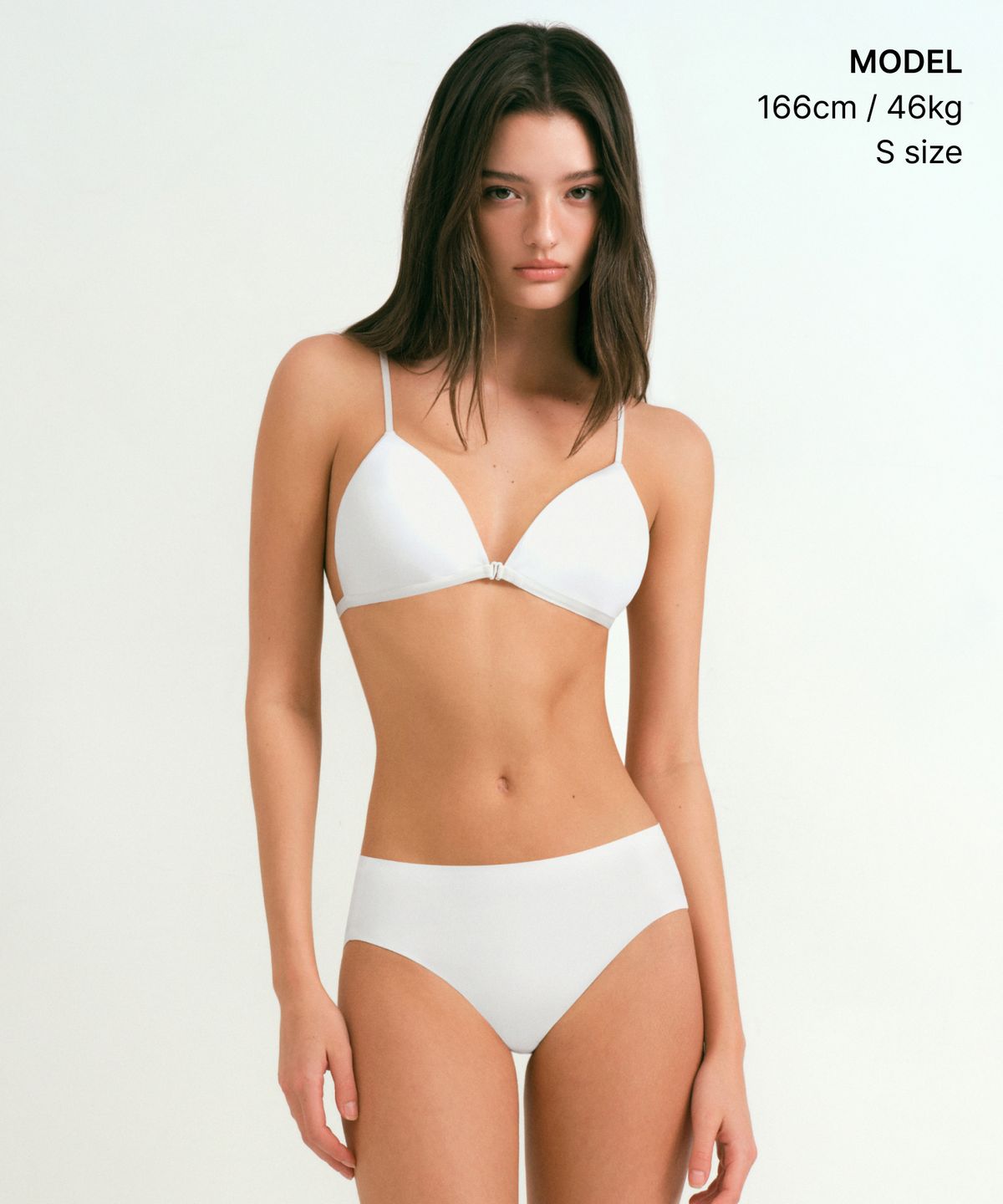 무신사 스탠다드 우먼(MUSINSA STANDARD WOMAN) 프론트 훅 미니멀 브라렛 [화이트]