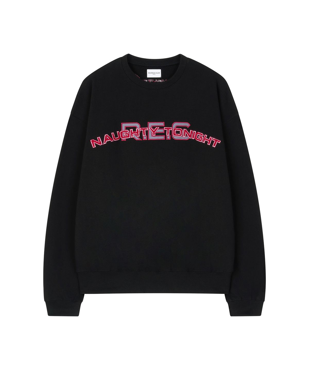 레코딩하우스(RECORDINGHOUSE) REC NAUGHTY SWEATSHIRT [BLACK]
